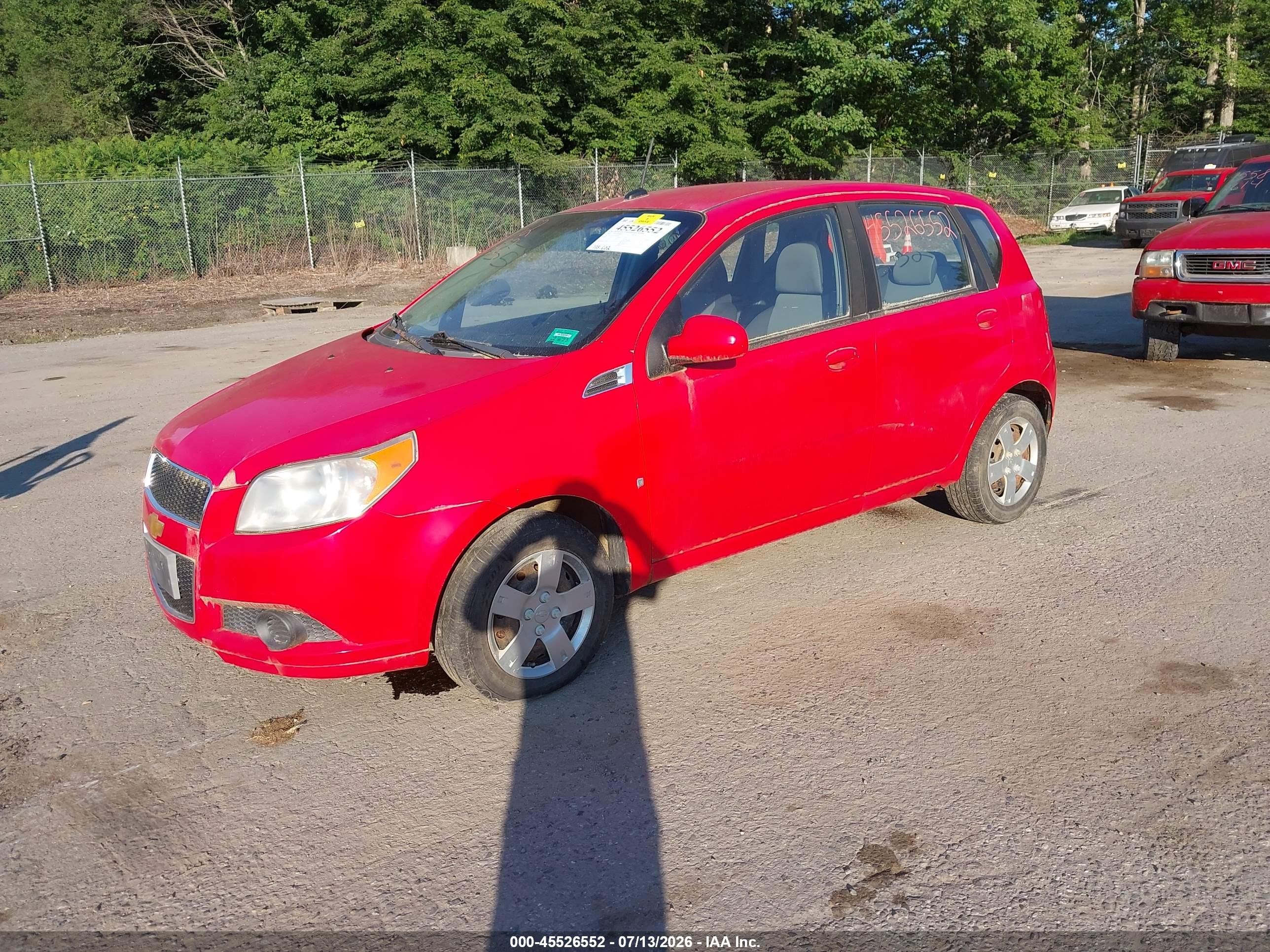 2009 Chevrolet Aveo Lt Красный vin: KL1TD66E79B622384