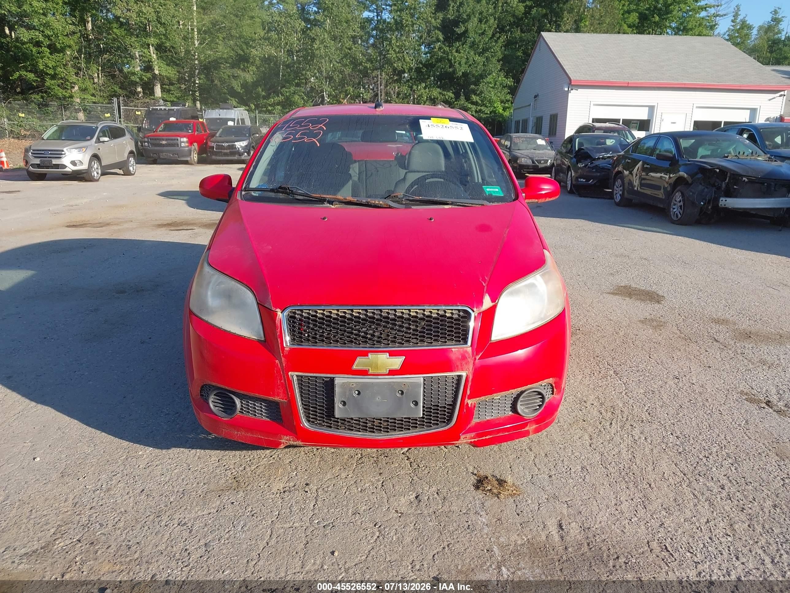 2009 Chevrolet Aveo Lt Красный vin: KL1TD66E79B622384