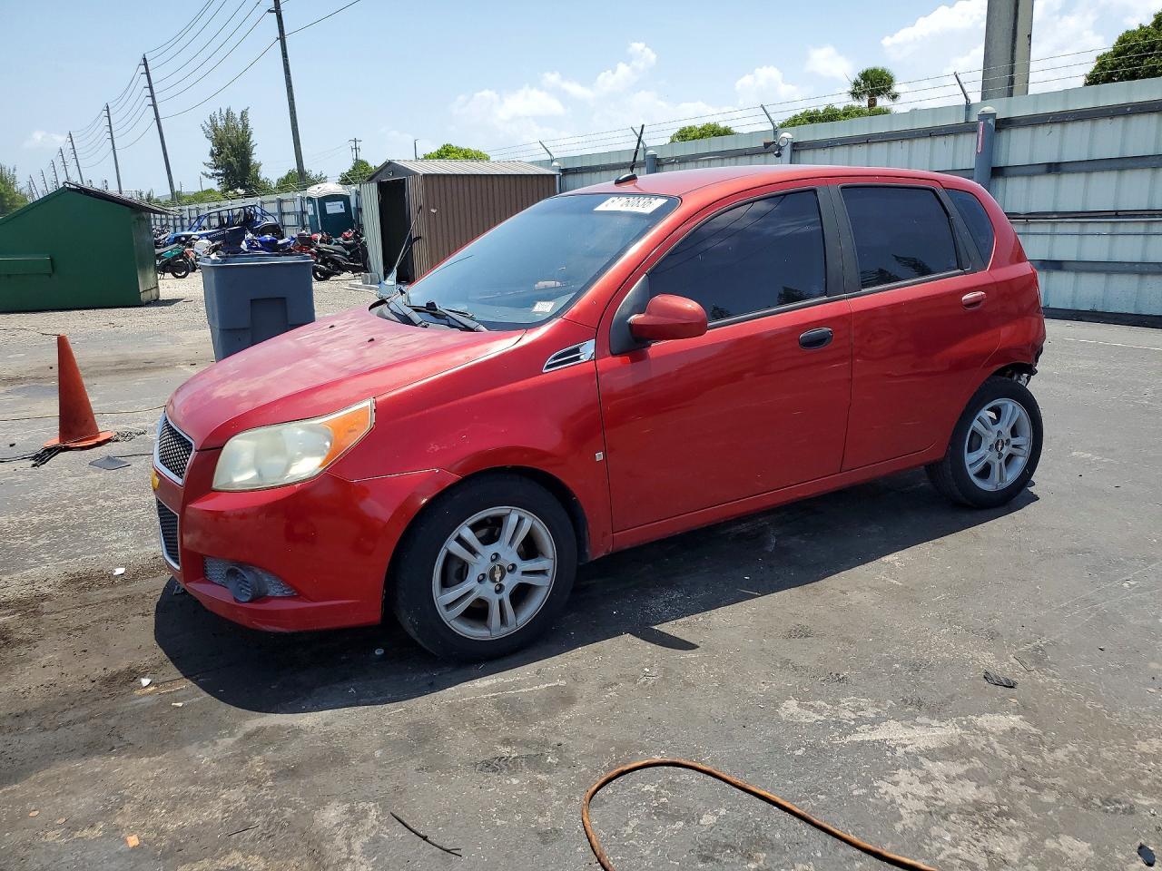 2009 Chevrolet Aveo Ls Red vin: KL1TD66E79B657992