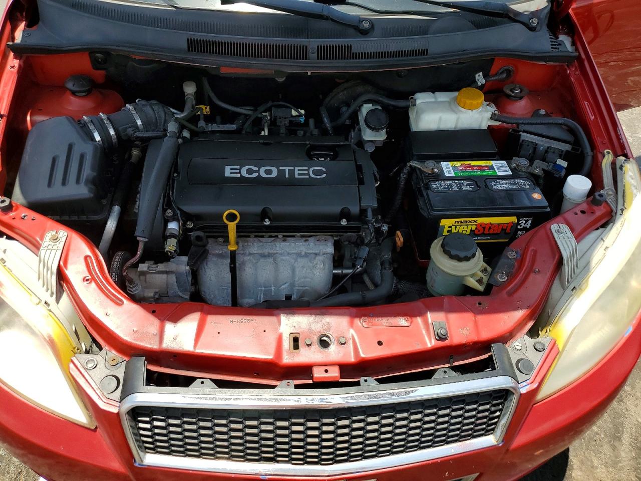 2009 Chevrolet Aveo Ls Red vin: KL1TD66E79B657992