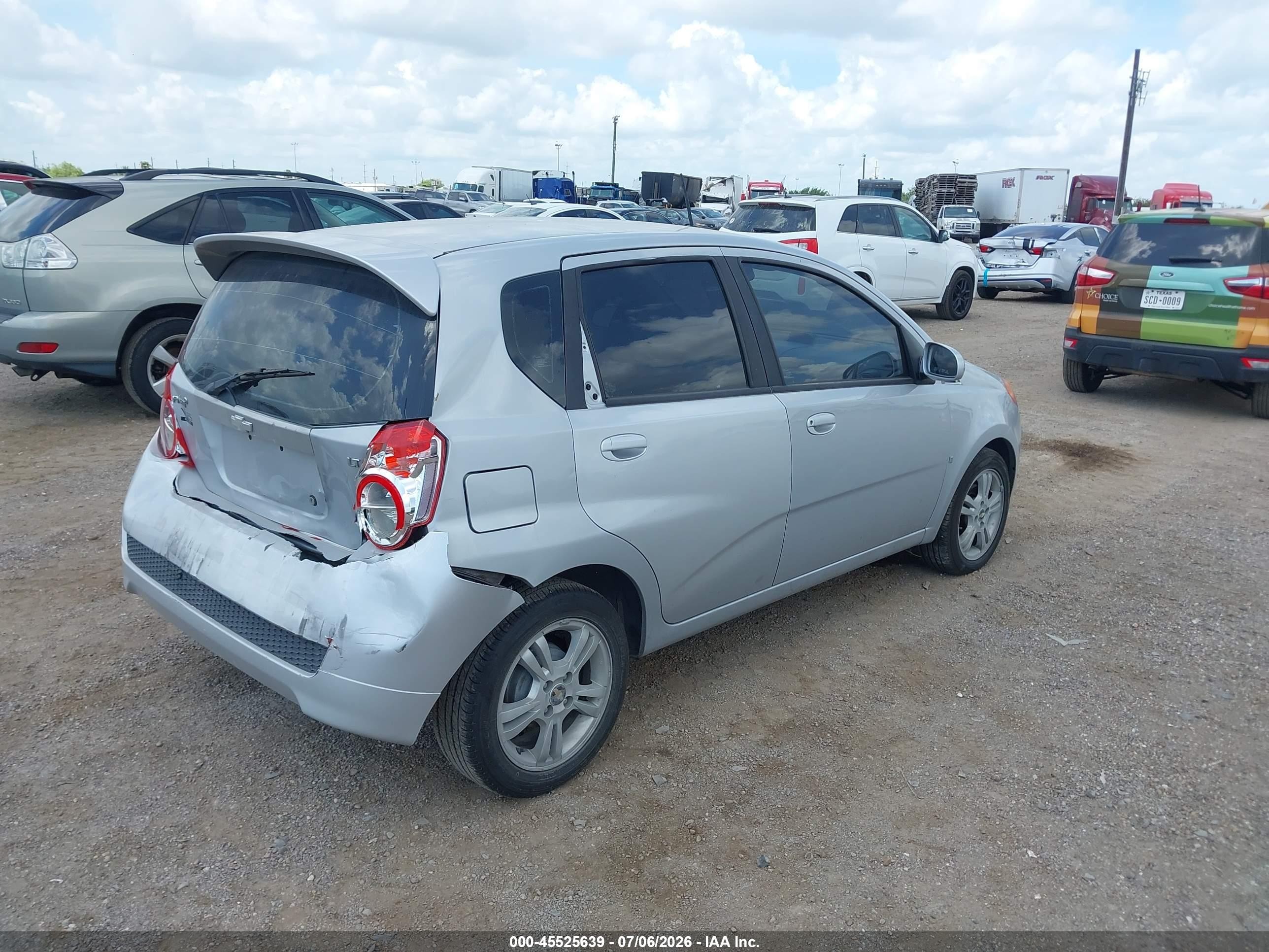 2009 Chevrolet Aveo Lt Gray vin: KL1TD66E89B656401