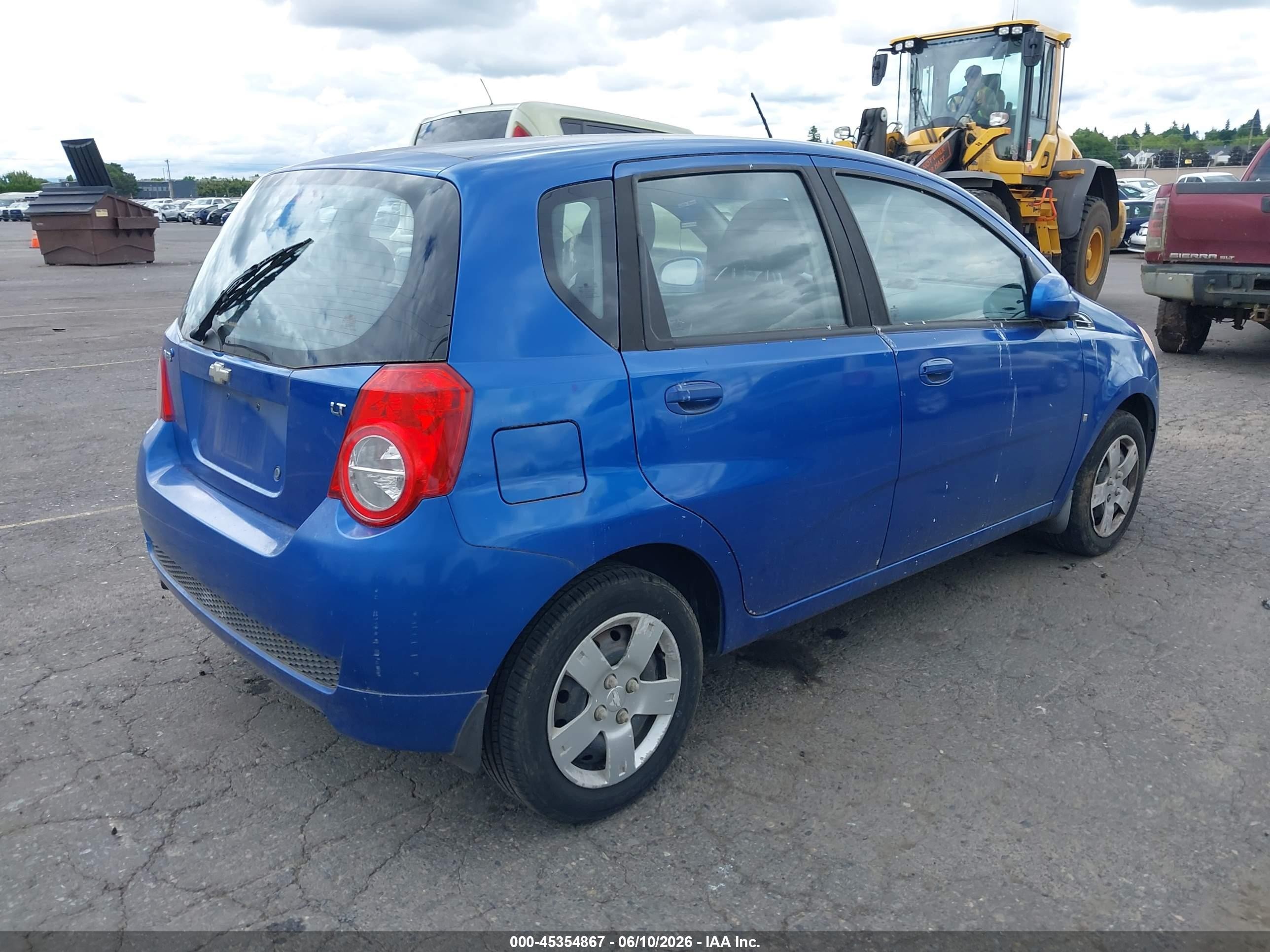 2009 Chevrolet Aveo Lt Синий vin: KL1TD66E99B306078