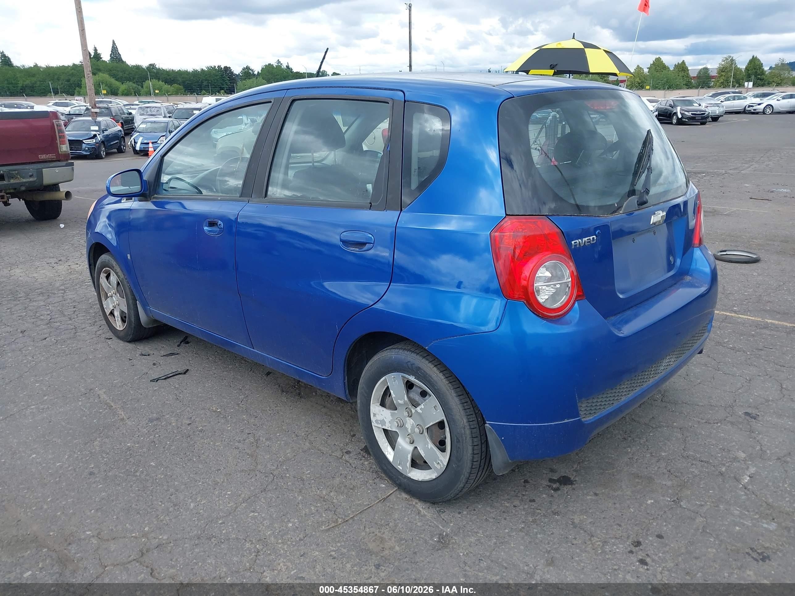 2009 Chevrolet Aveo Lt Синий vin: KL1TD66E99B306078