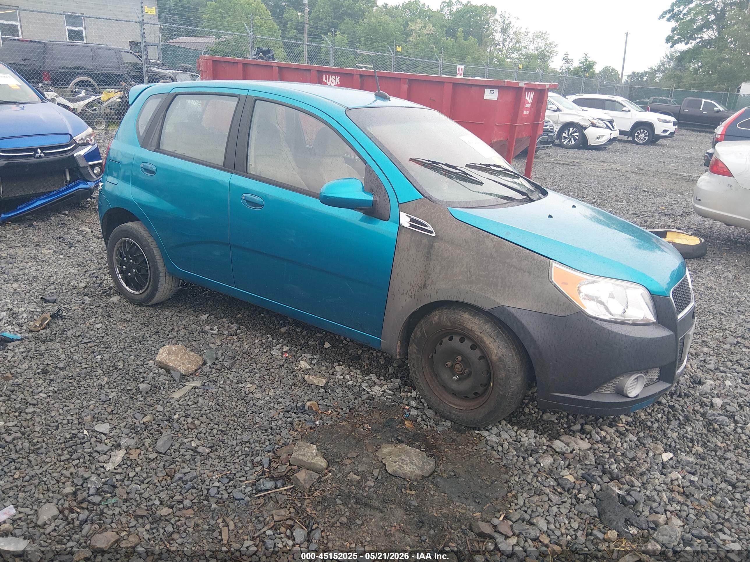 2009 Chevrolet Aveo Lt Blue vin: KL1TD66EX9B618801