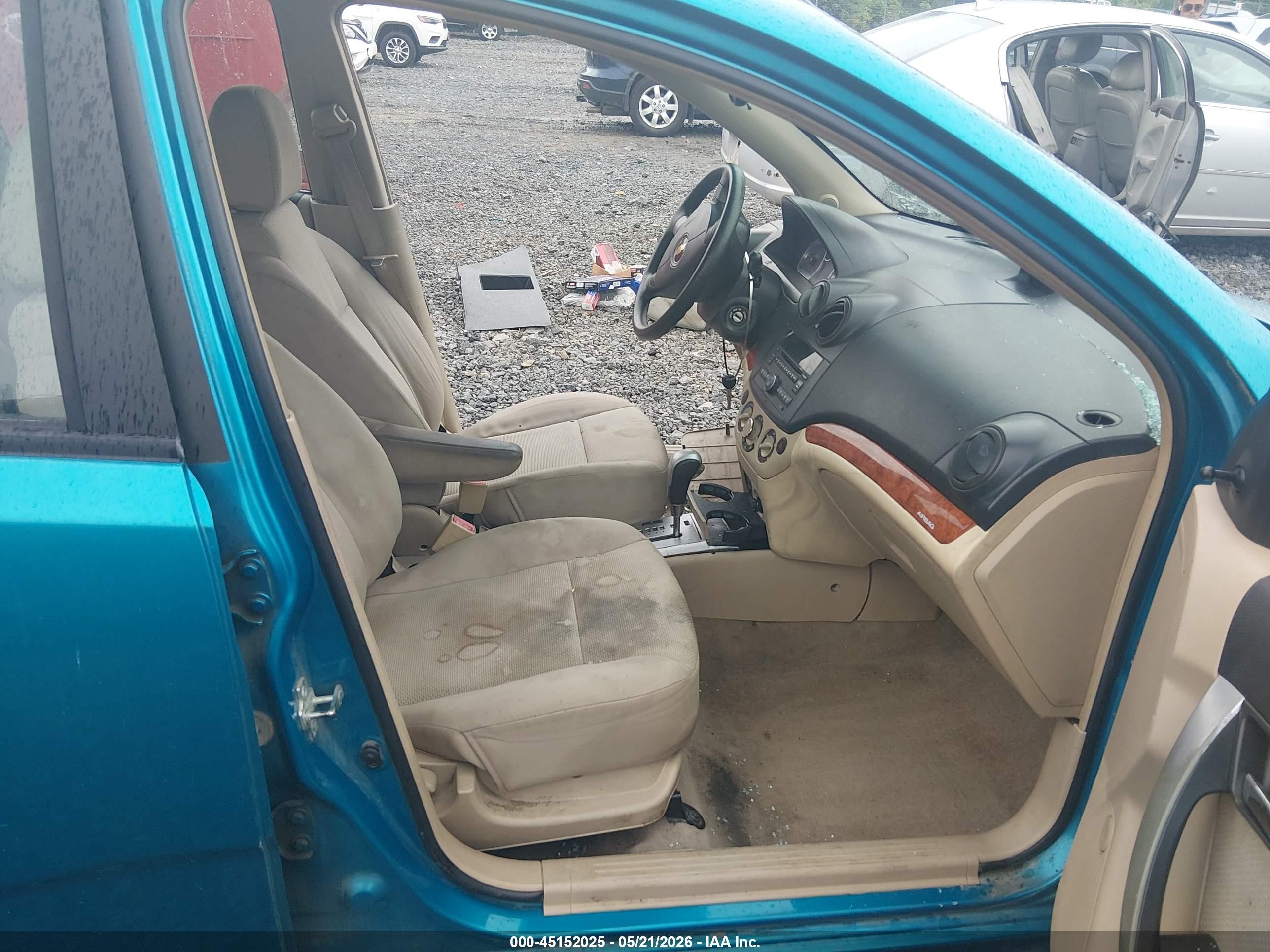 2009 Chevrolet Aveo Lt Blue vin: KL1TD66EX9B618801