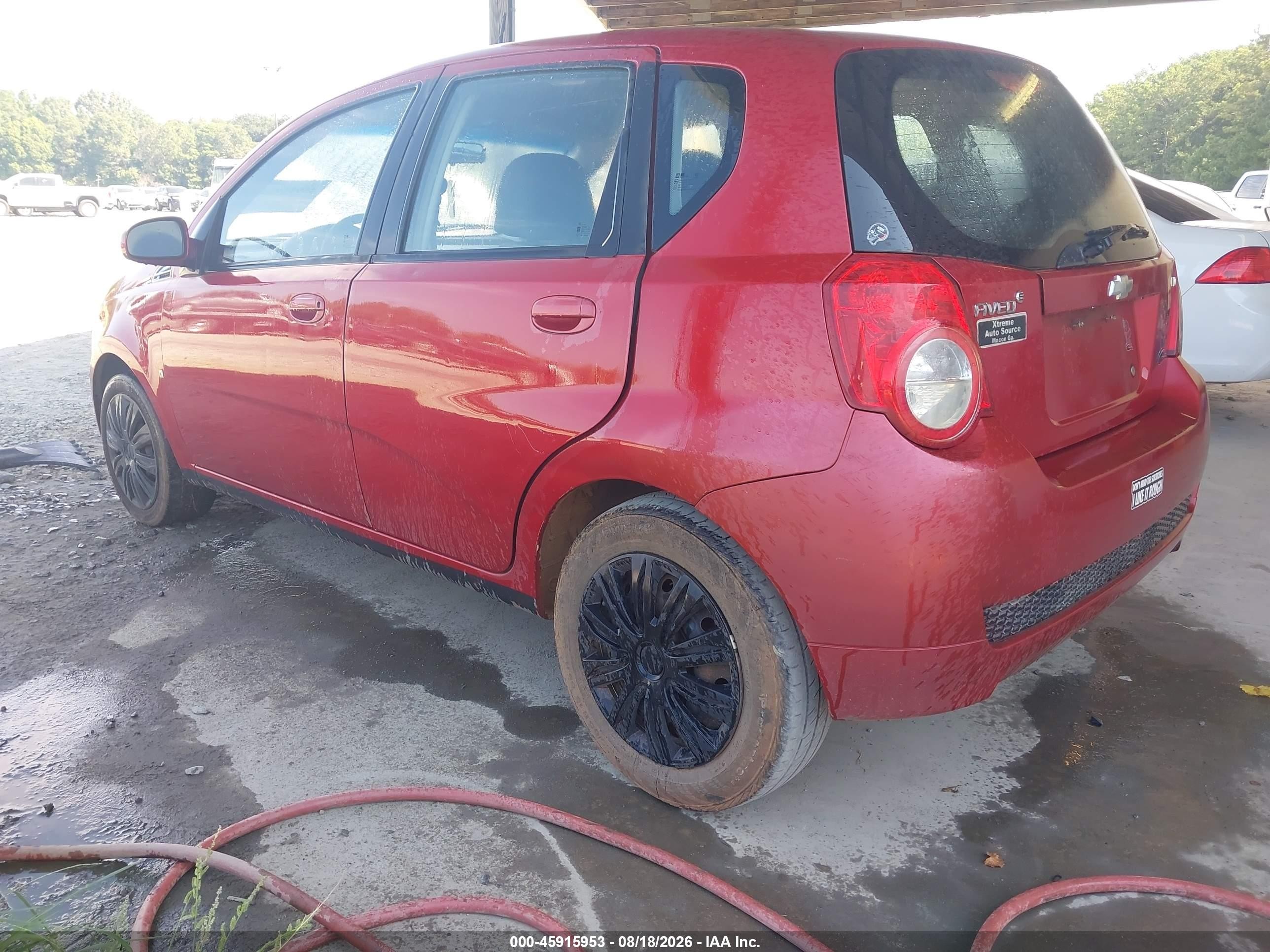 2009 Chevrolet Aveo Lt Red vin: KL1TD66EX9B666377