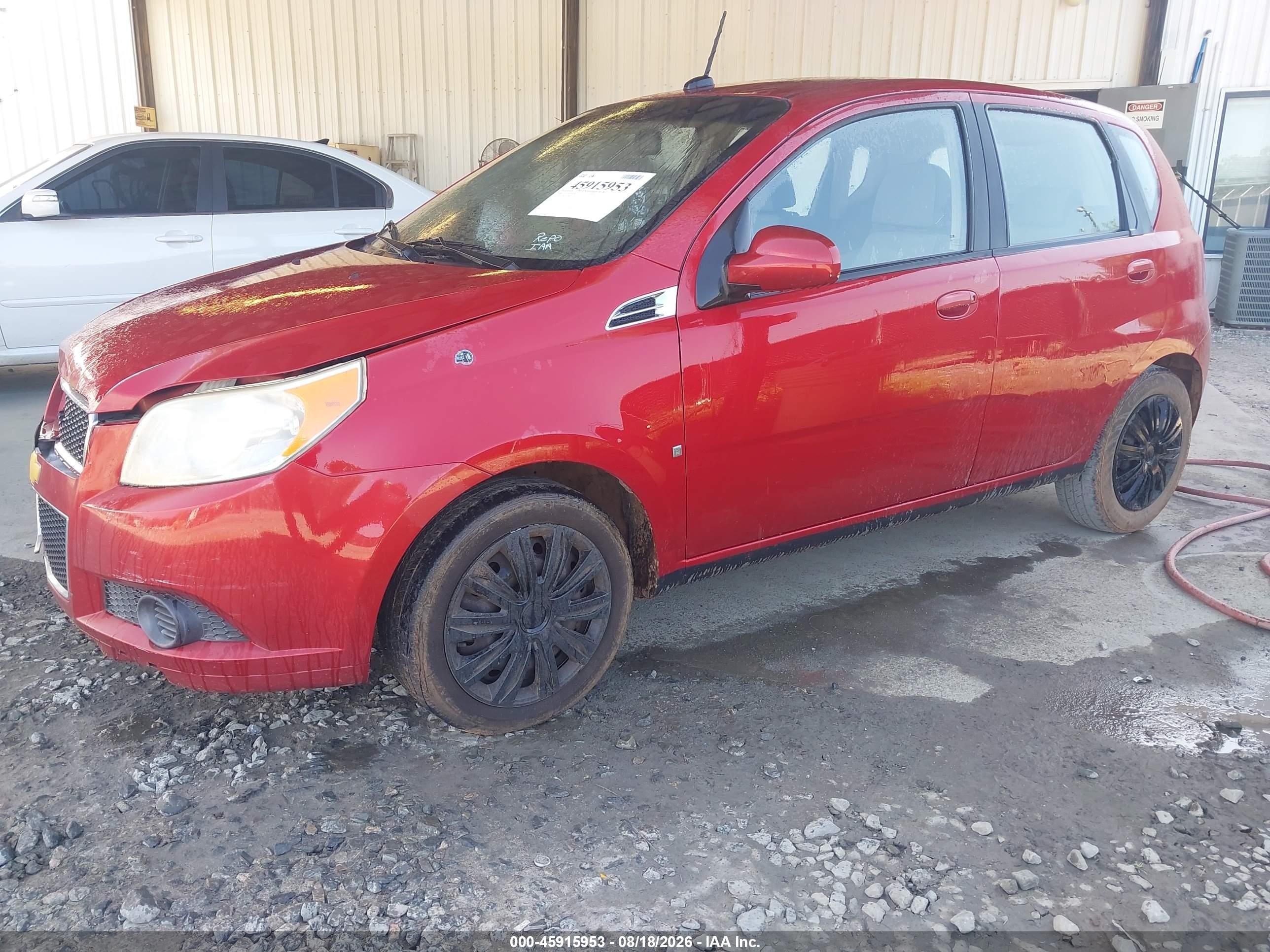 2009 Chevrolet Aveo Lt Red vin: KL1TD66EX9B666377
