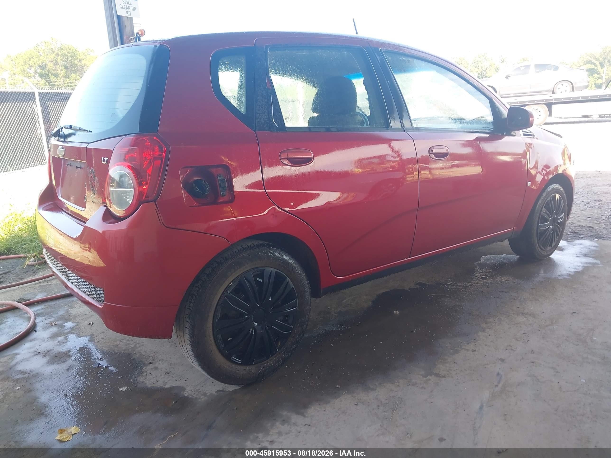 2009 Chevrolet Aveo Lt Red vin: KL1TD66EX9B666377