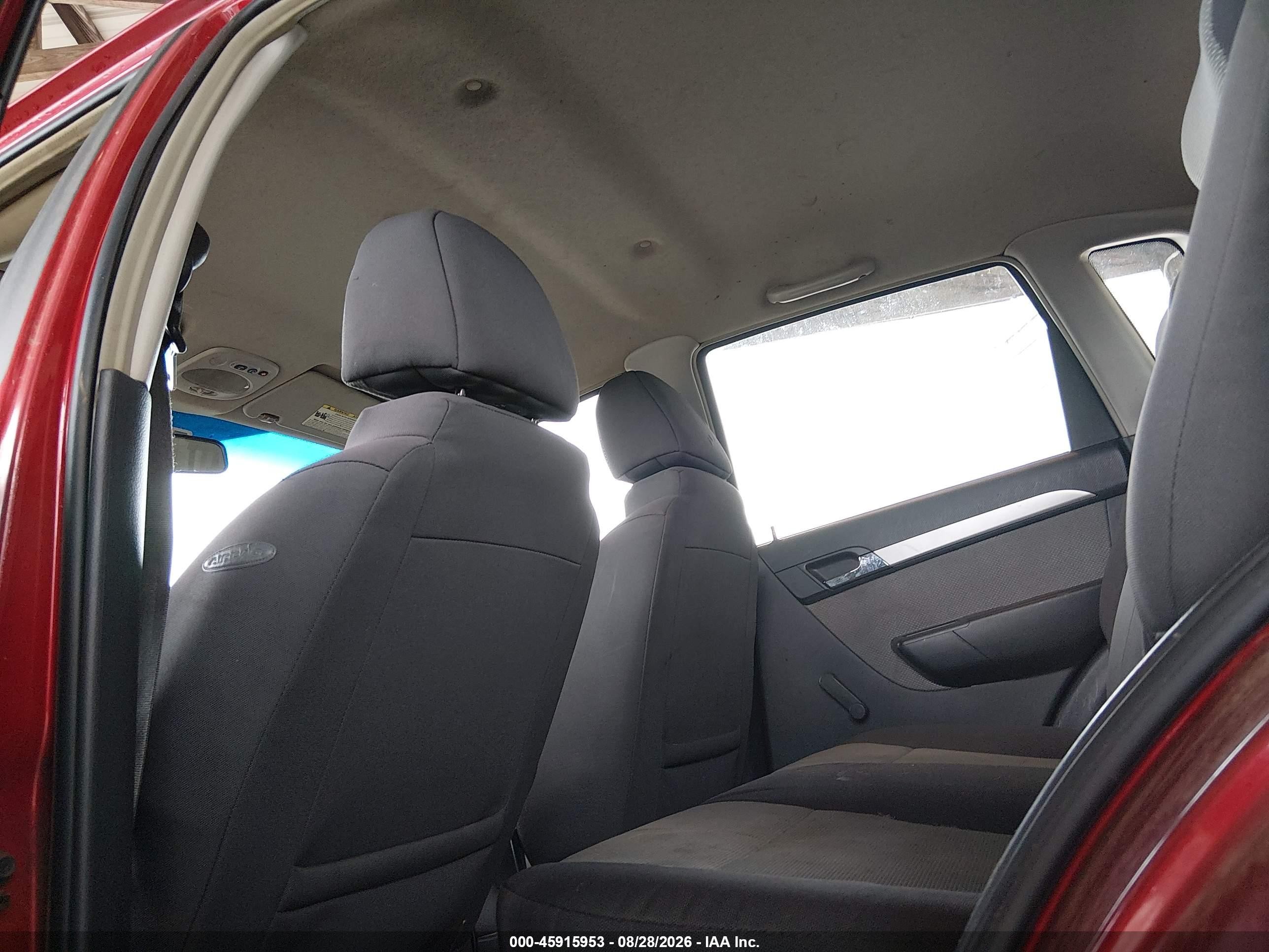 2009 Chevrolet Aveo Lt Red vin: KL1TD66EX9B666377