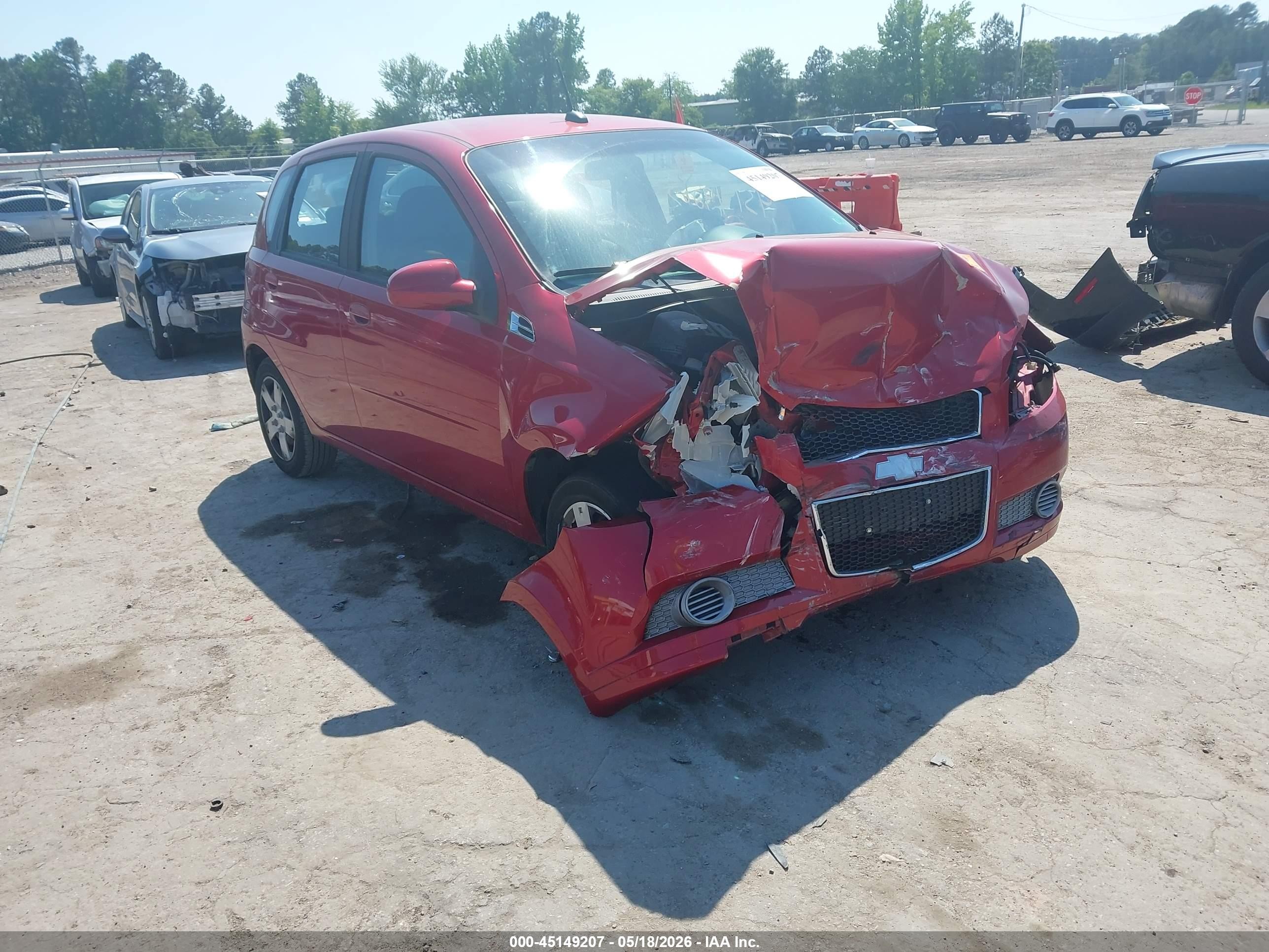 2011 Chevrolet Aveo 1lt Red vin: KL1TD6DE1BB183756