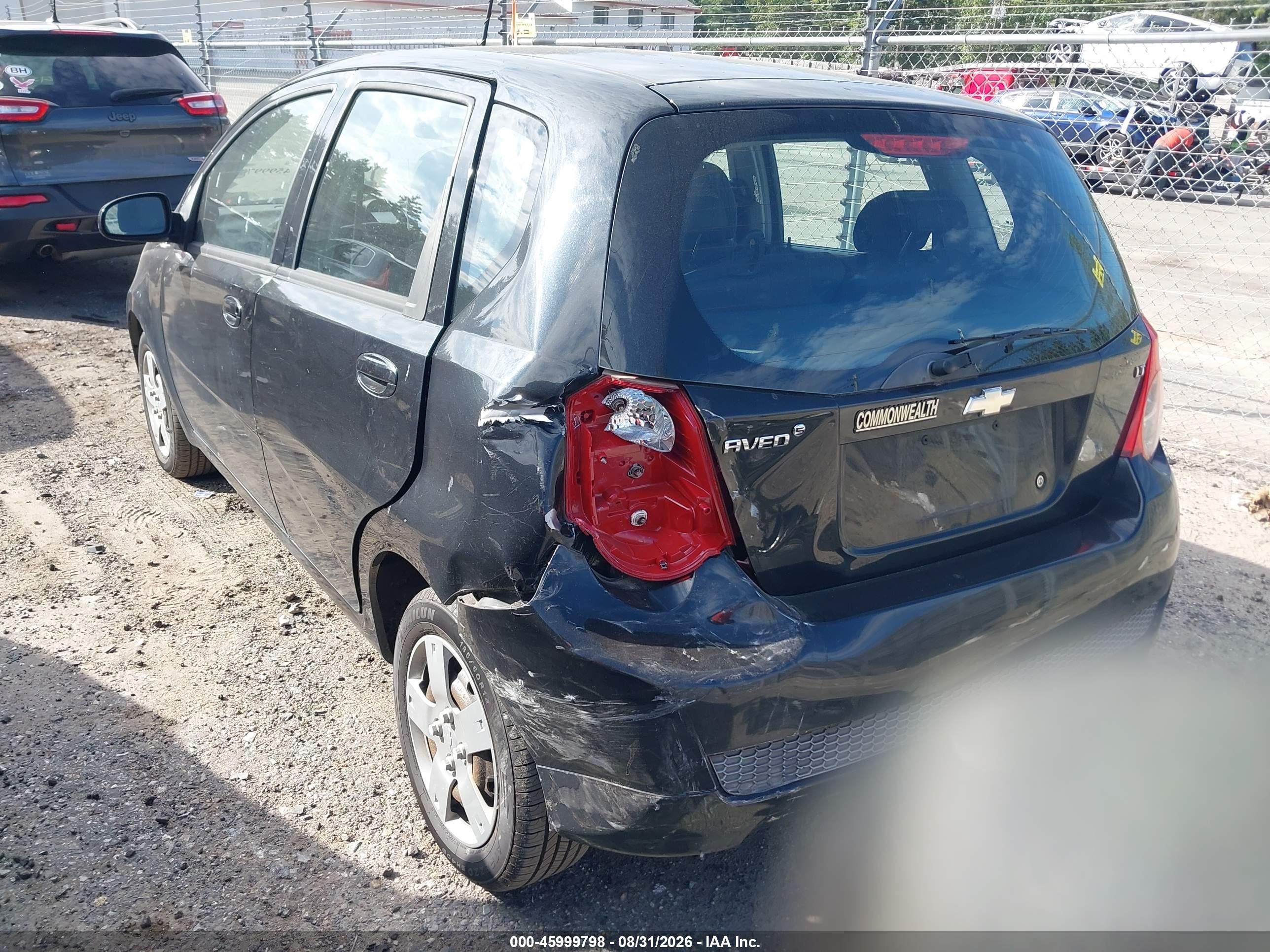 2010 Chevrolet Aveo Lt Black vin: KL1TD6DE2AB109891