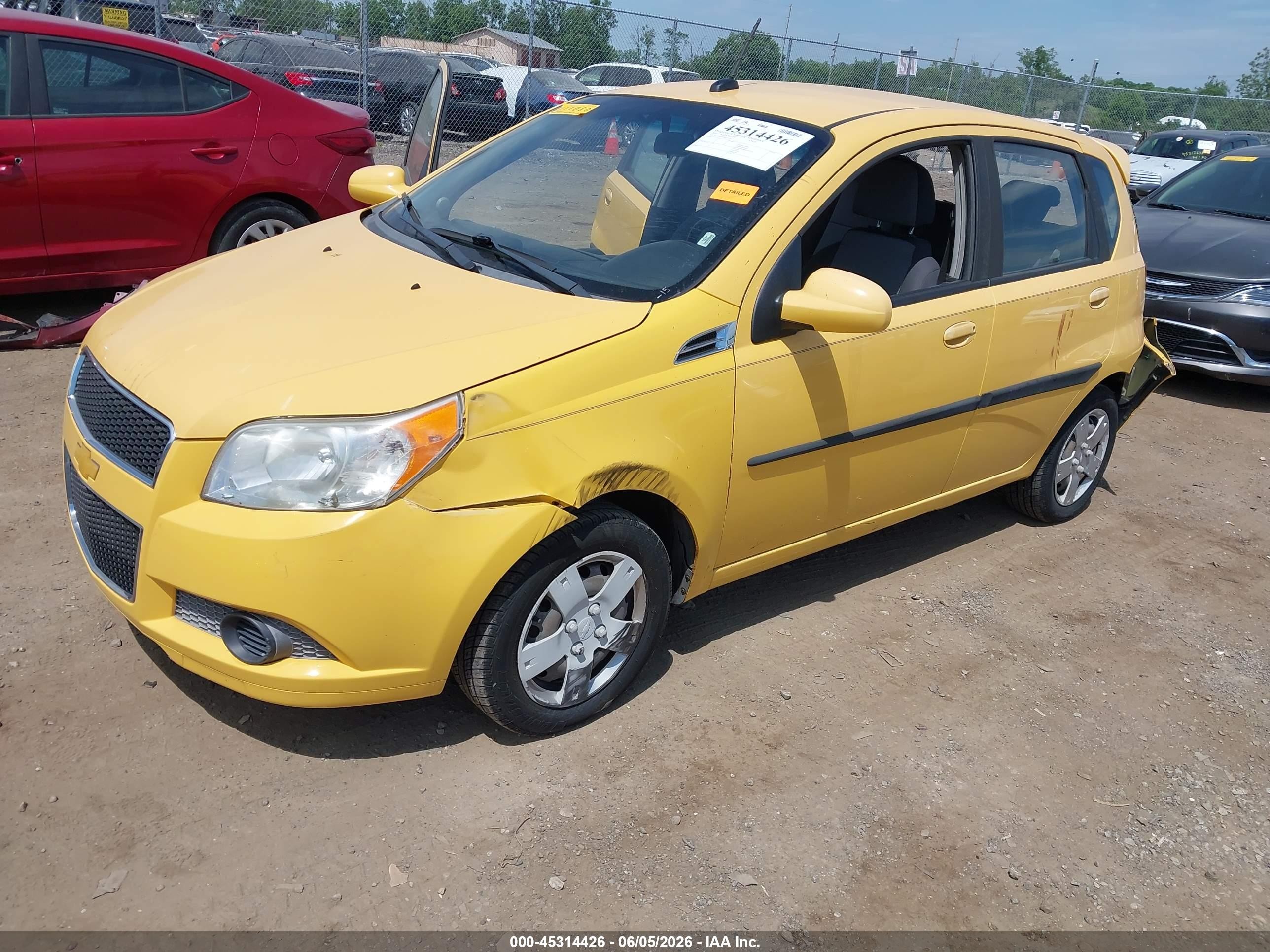2010 Chevrolet Aveo Lt Yellow vin: KL1TD6DE2AB111060