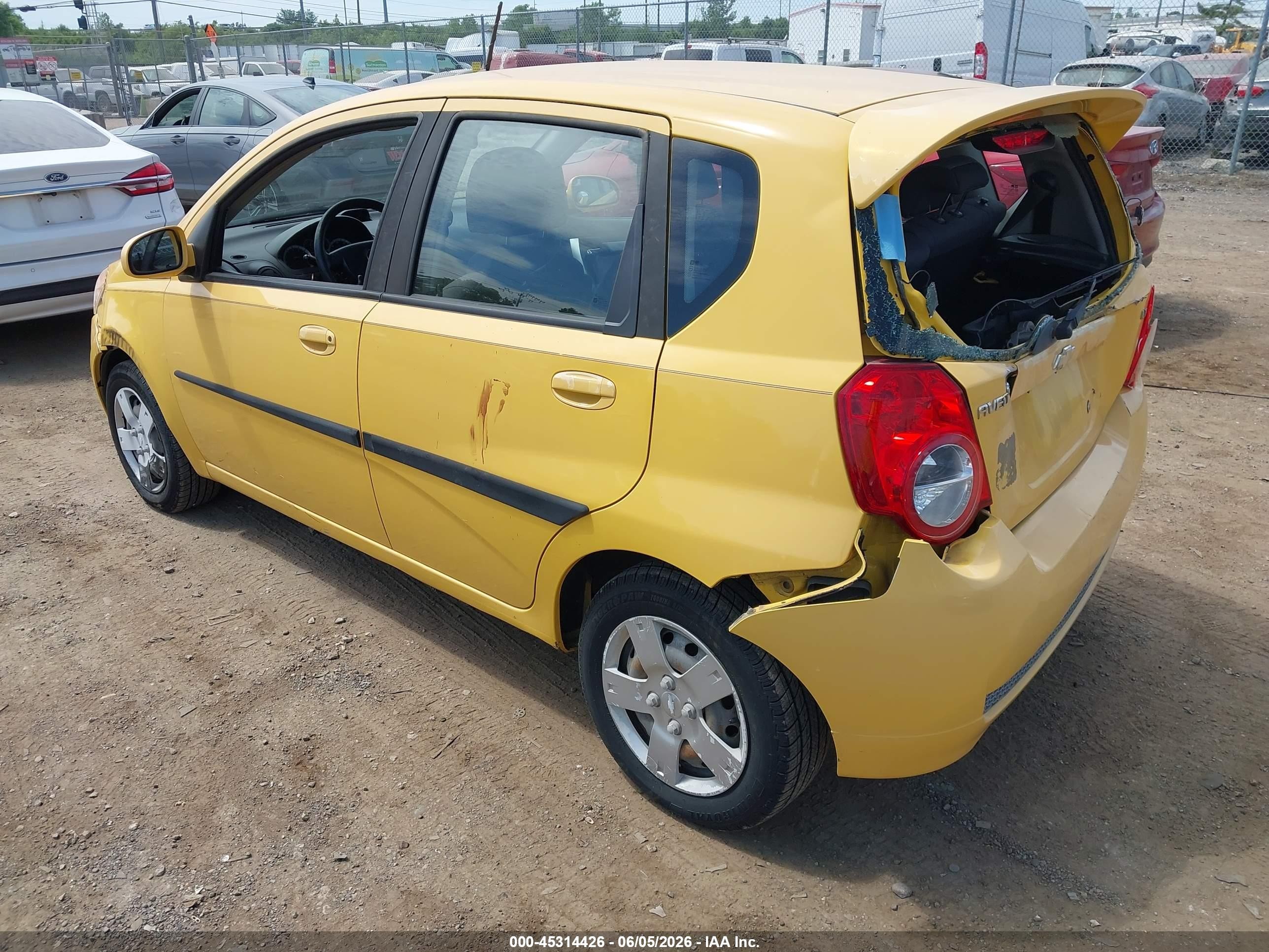 2010 Chevrolet Aveo Lt Yellow vin: KL1TD6DE2AB111060