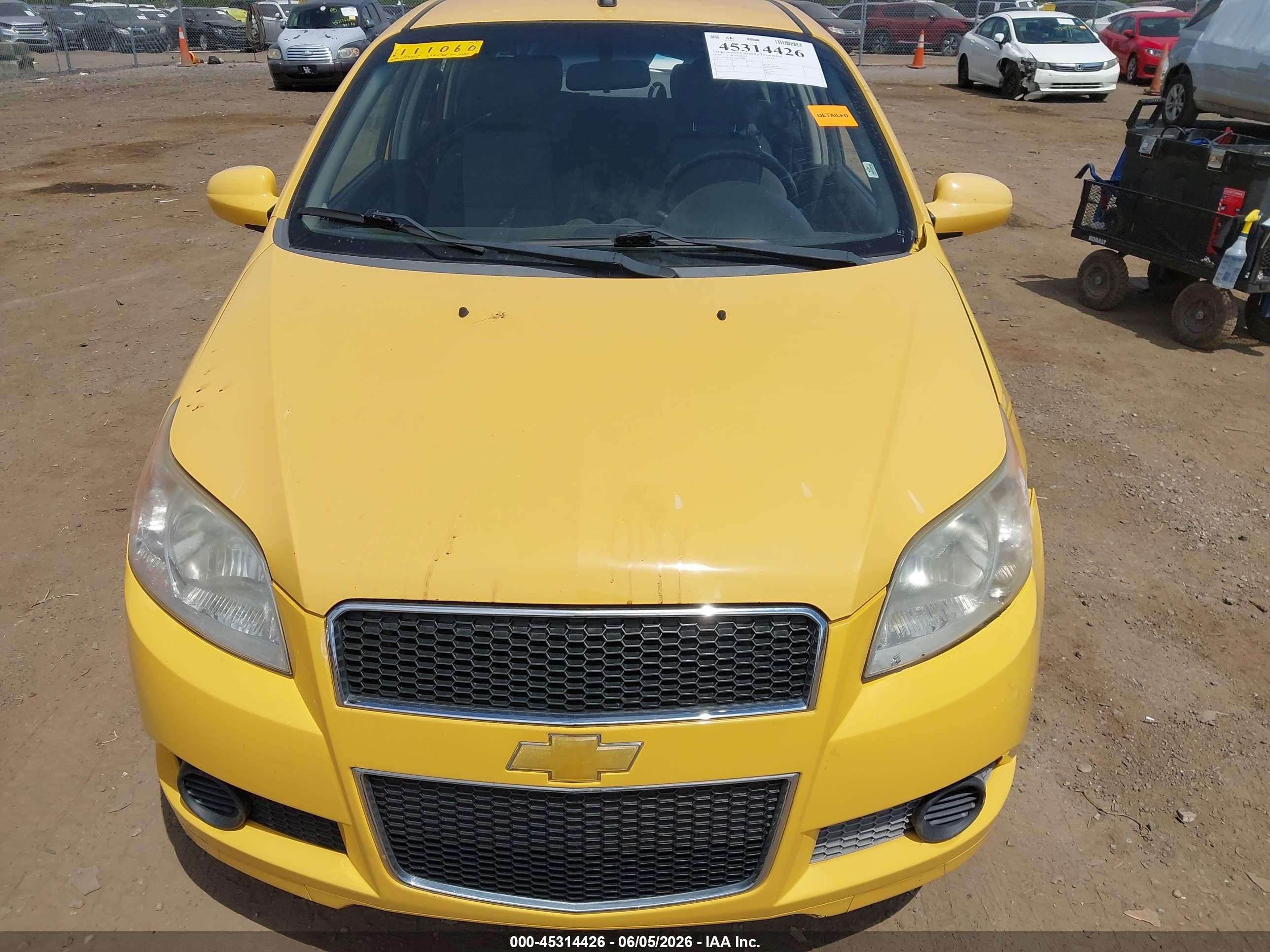 2010 Chevrolet Aveo Lt Yellow vin: KL1TD6DE2AB111060