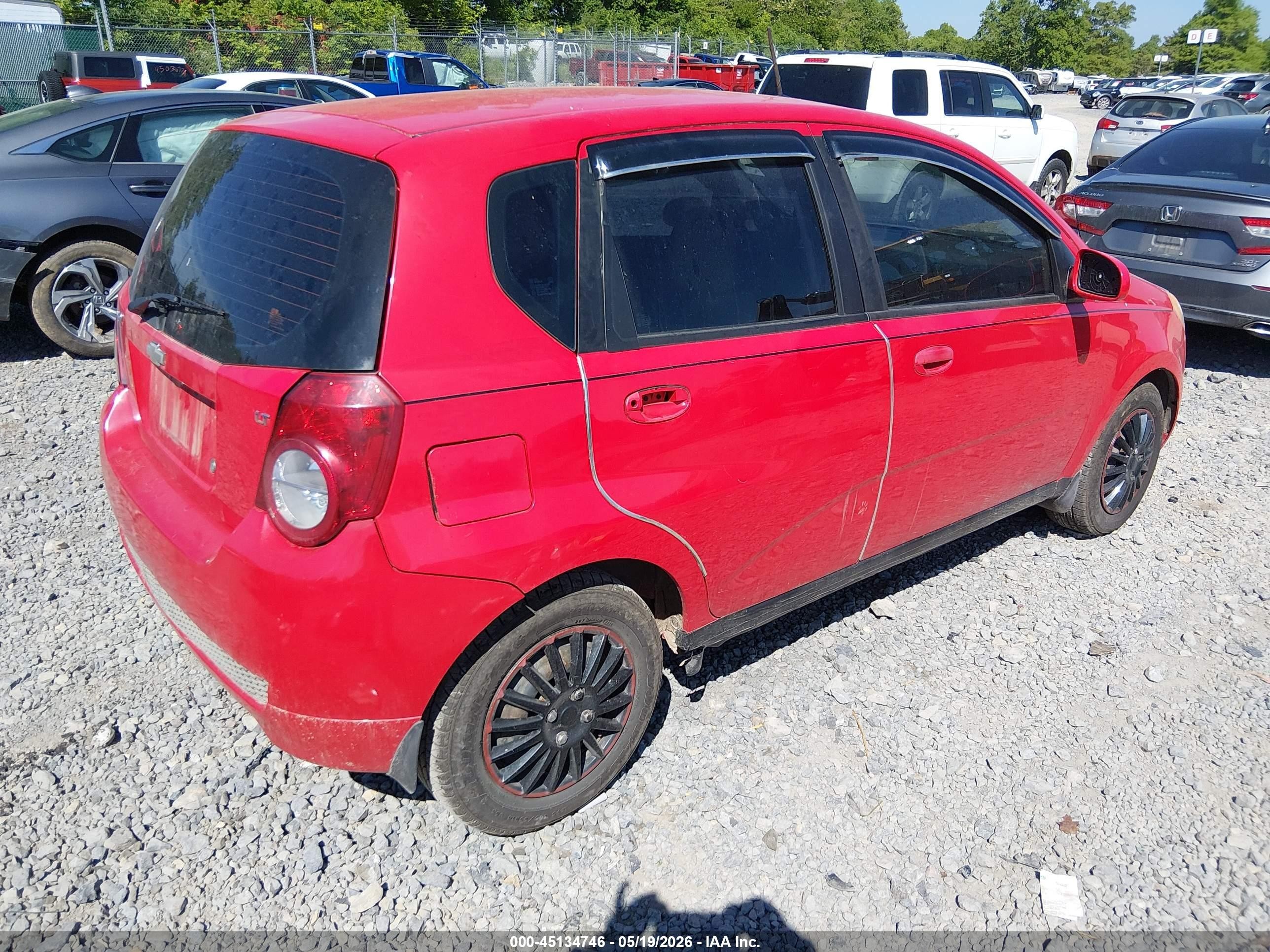 2010 Chevrolet Aveo Lt Red vin: KL1TD6DE3AB089781