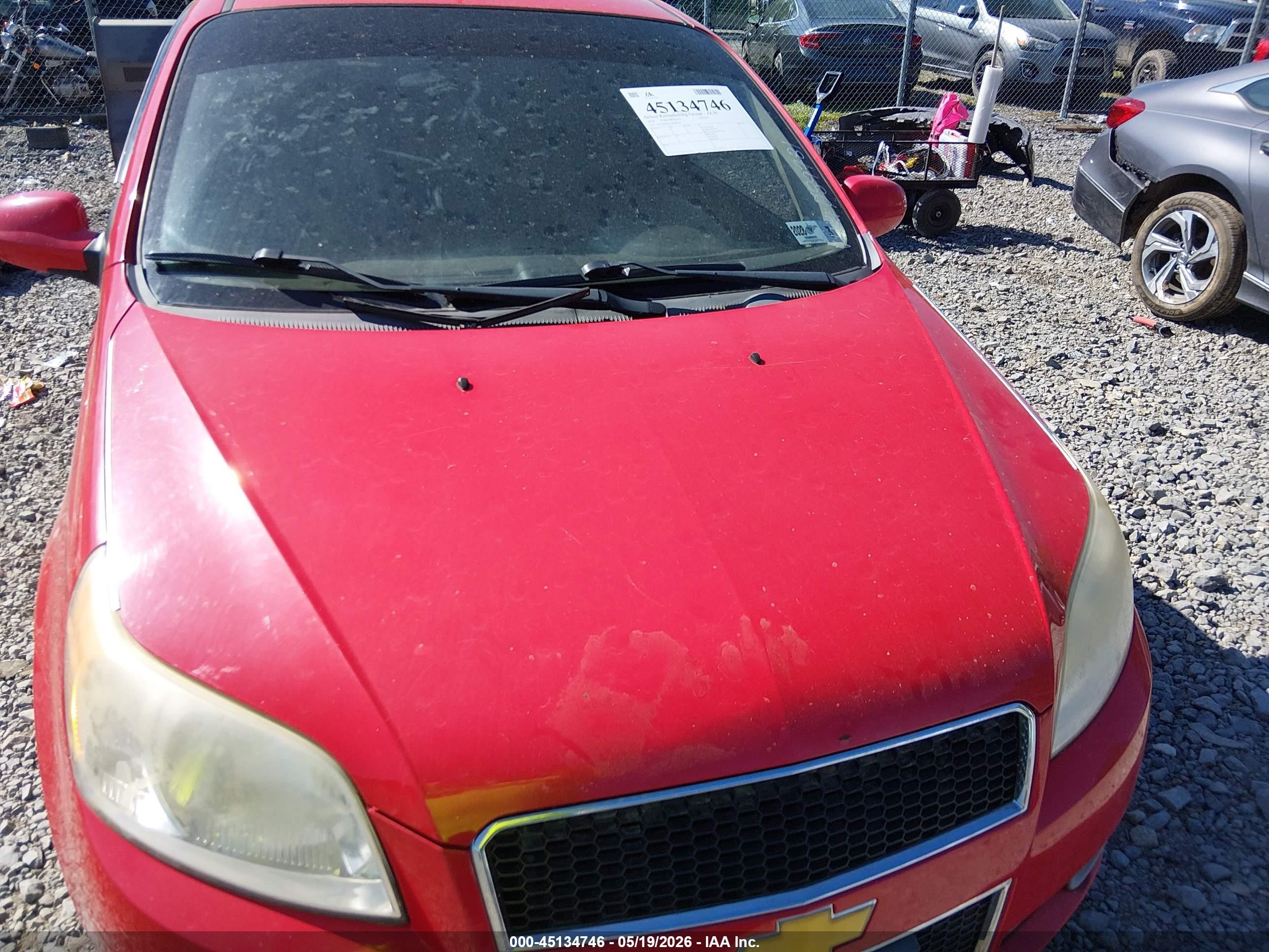 2010 Chevrolet Aveo Lt Red vin: KL1TD6DE3AB089781