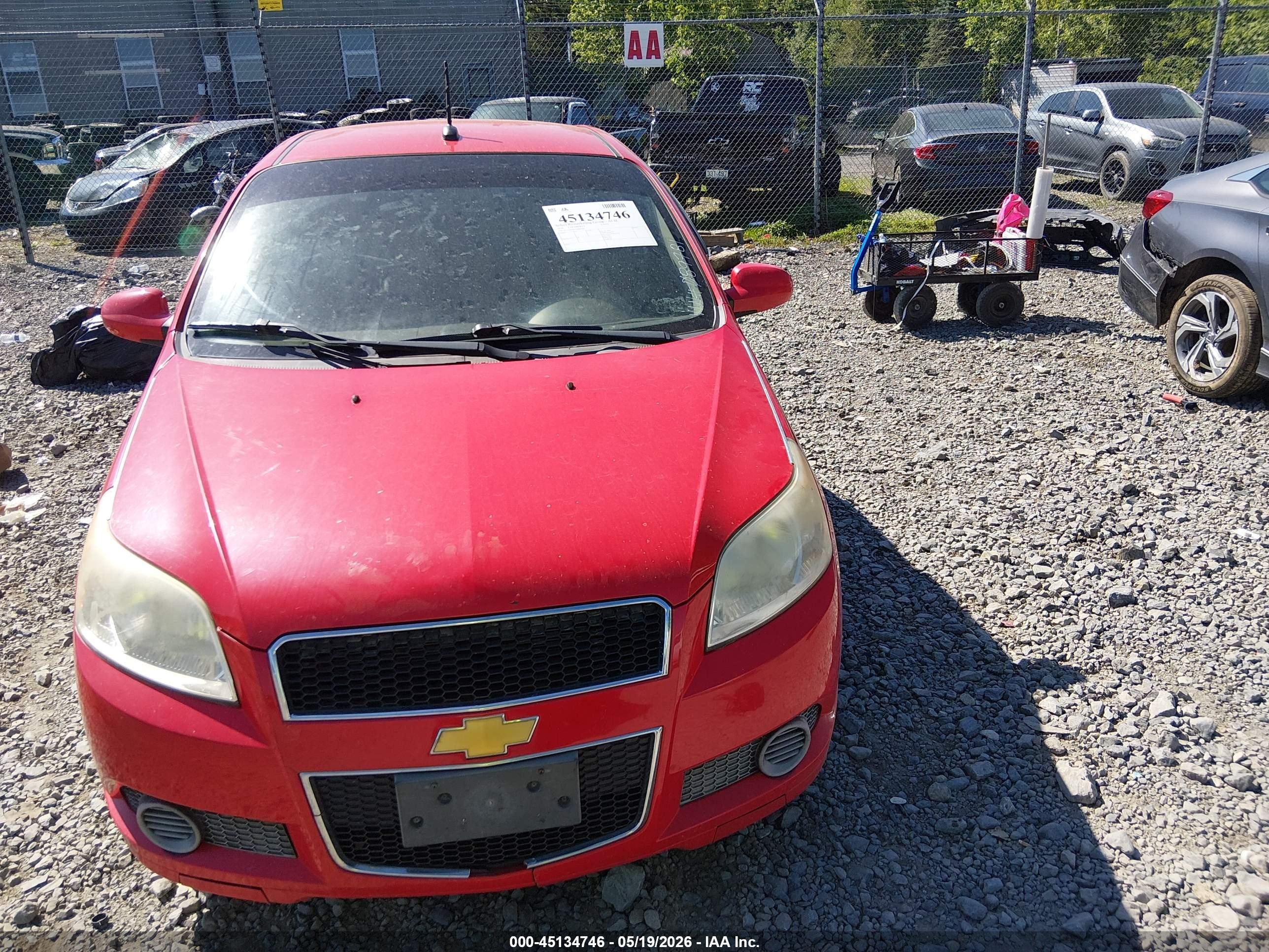 2010 Chevrolet Aveo Lt Red vin: KL1TD6DE3AB089781