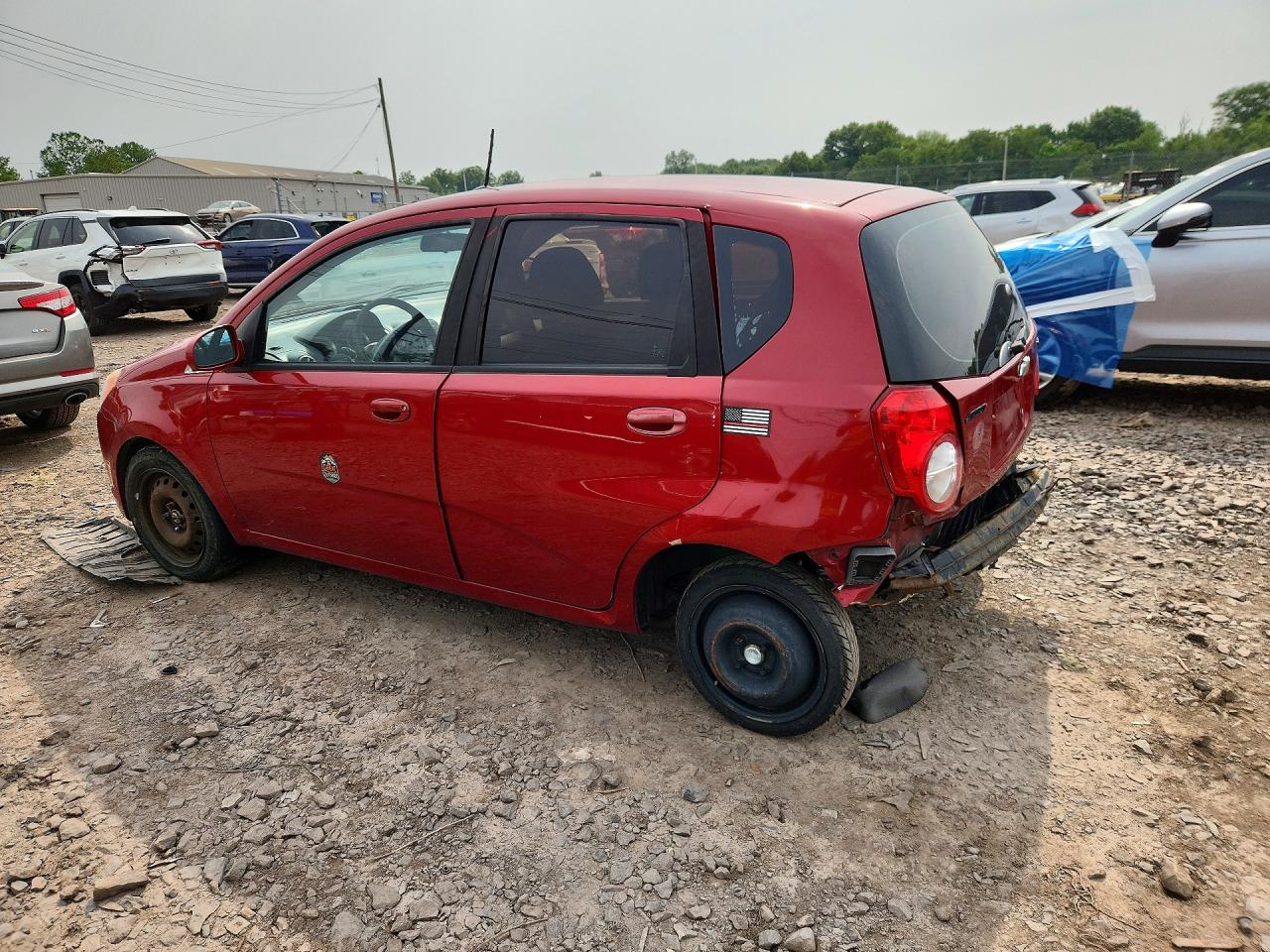 2011 Chevrolet Aveo Ls Red vin: KL1TD6DE7BB136263