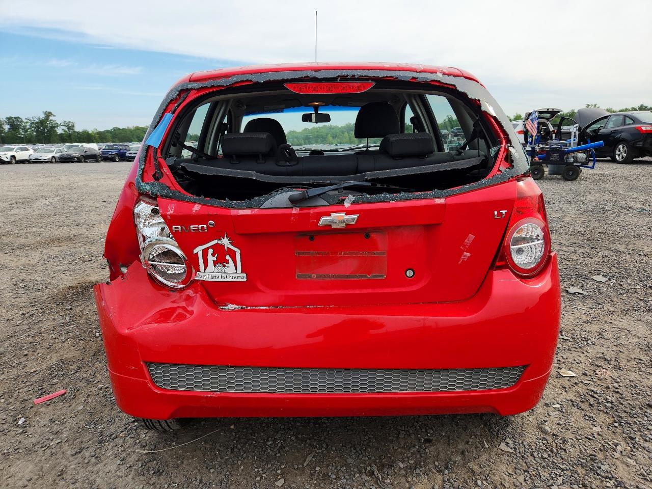2011 Chevrolet Aveo Ls Red vin: KL1TD6DEXBB138637