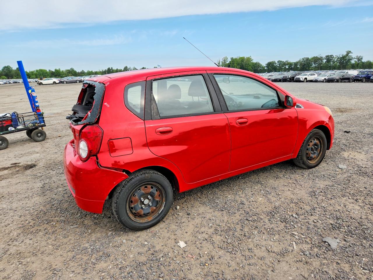 2011 Chevrolet Aveo Ls Red vin: KL1TD6DEXBB138637