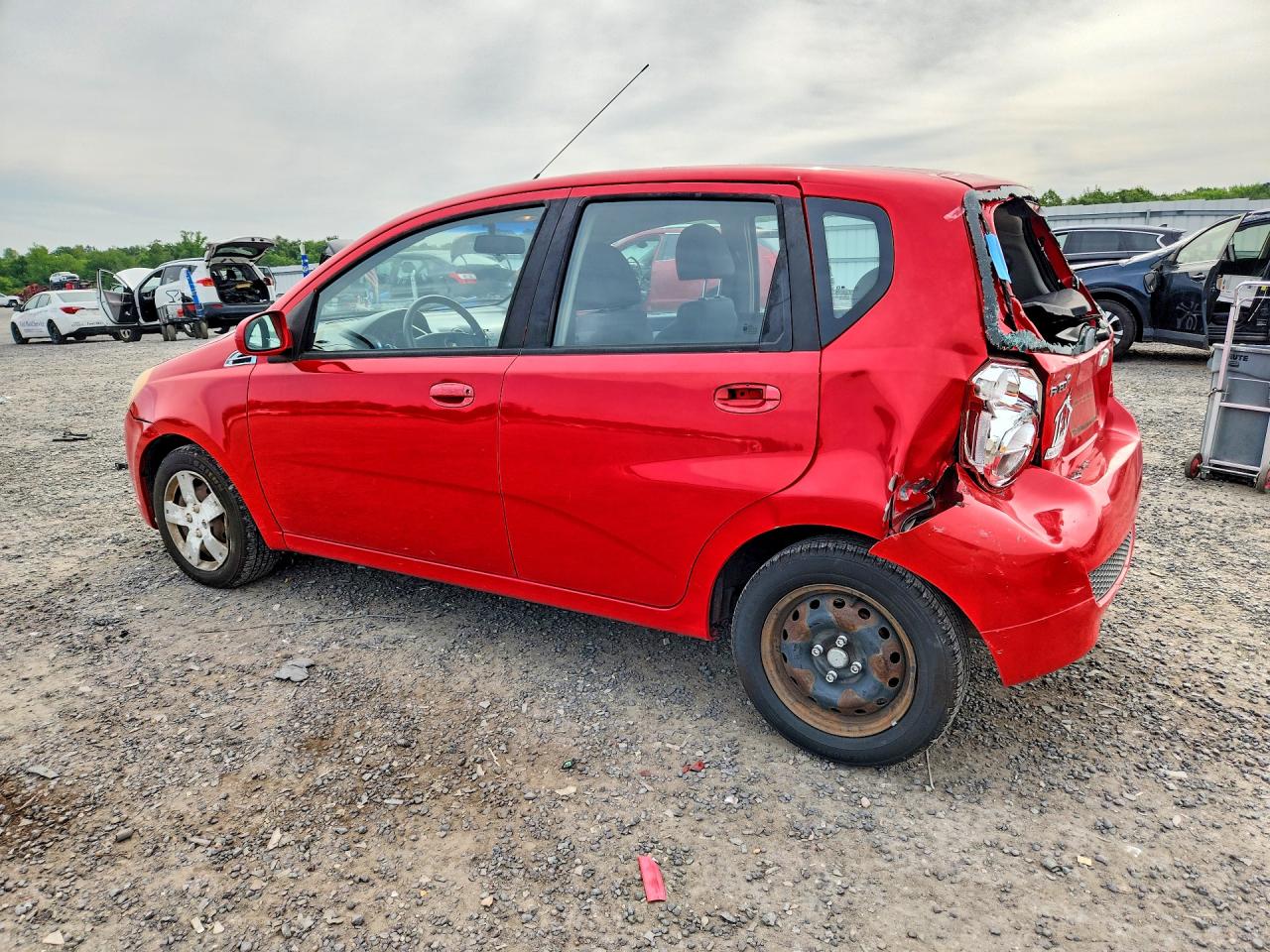 2011 Chevrolet Aveo Ls Red vin: KL1TD6DEXBB138637