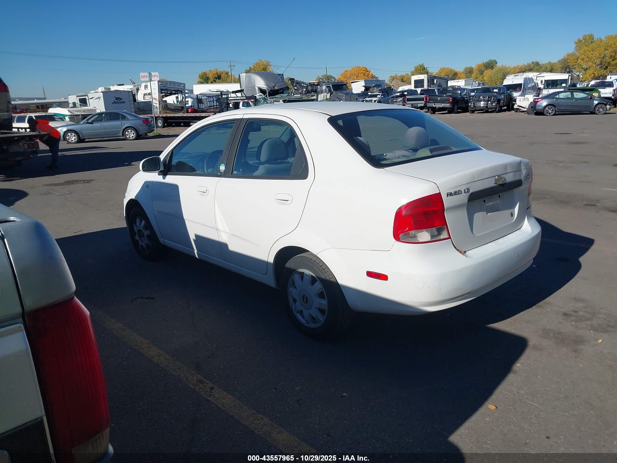 2005 Chevrolet Aveo Lt White vin: KL1TG52675B330146