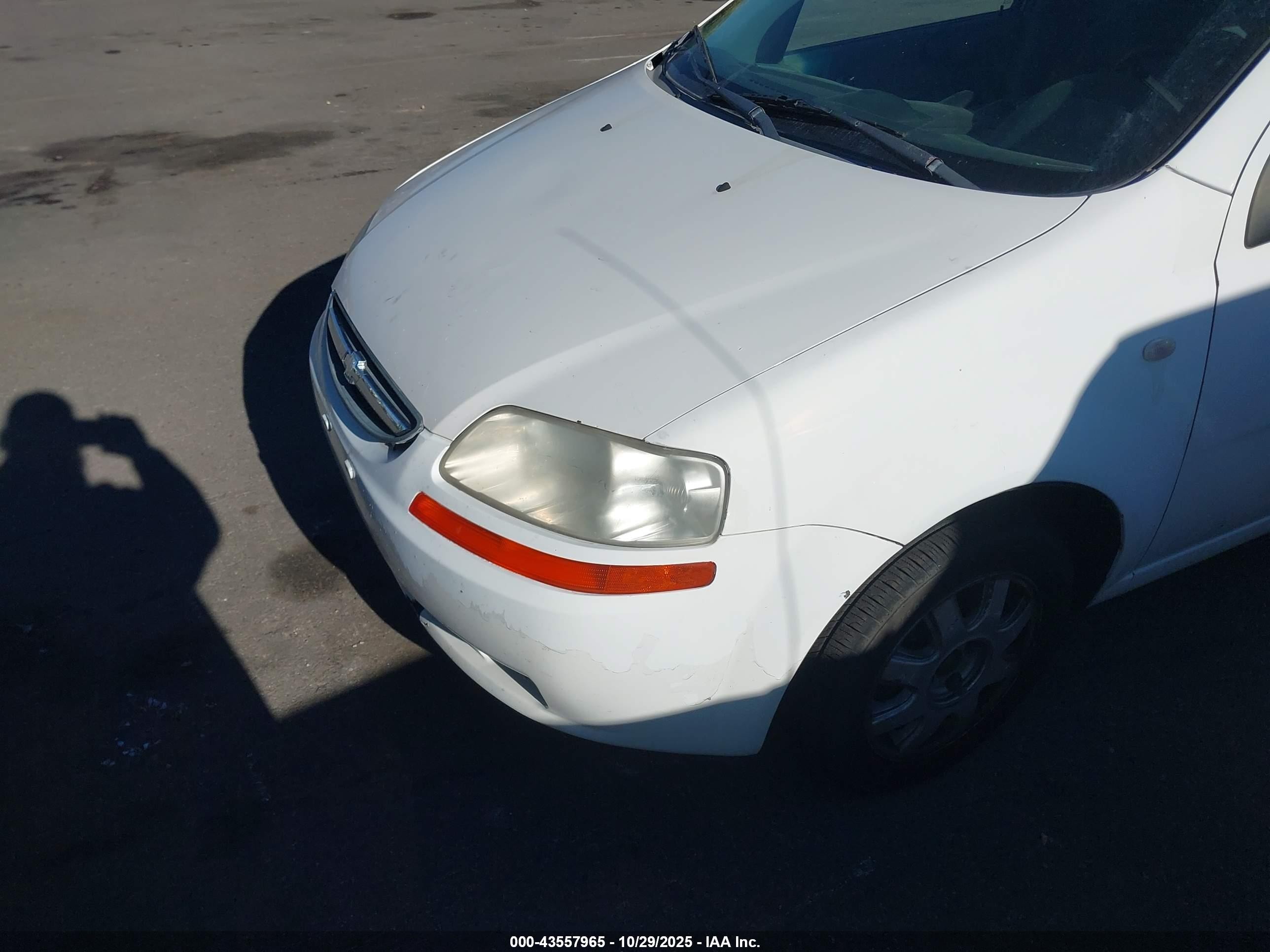 2005 Chevrolet Aveo Lt White vin: KL1TG52675B330146