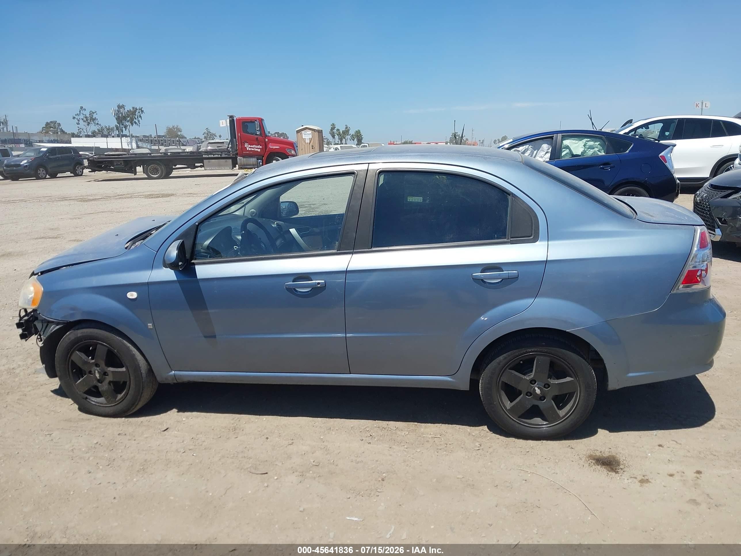 2007 Chevrolet Aveo Lt Blue vin: KL1TG56617B106383