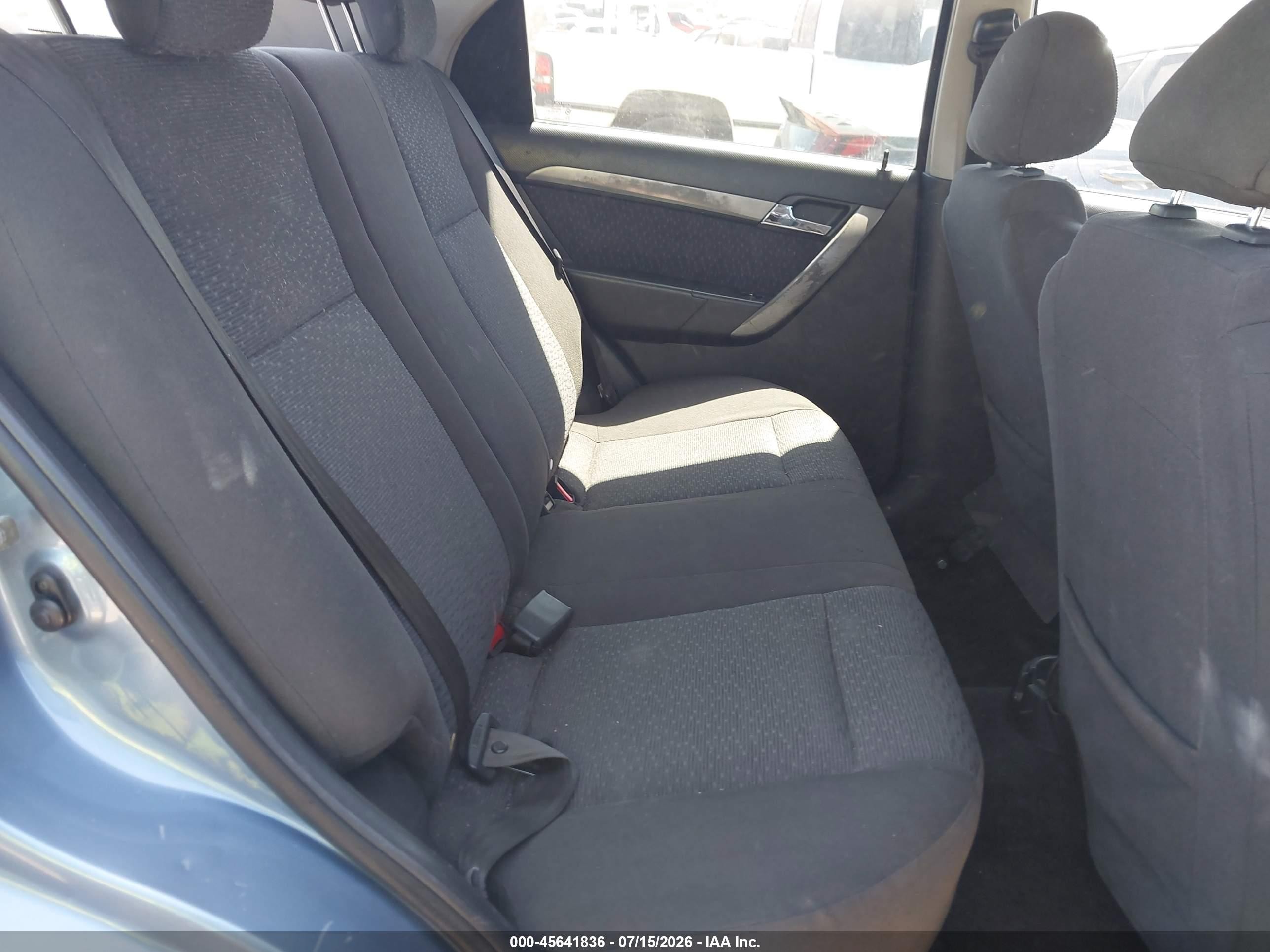 2007 Chevrolet Aveo Lt Blue vin: KL1TG56617B106383
