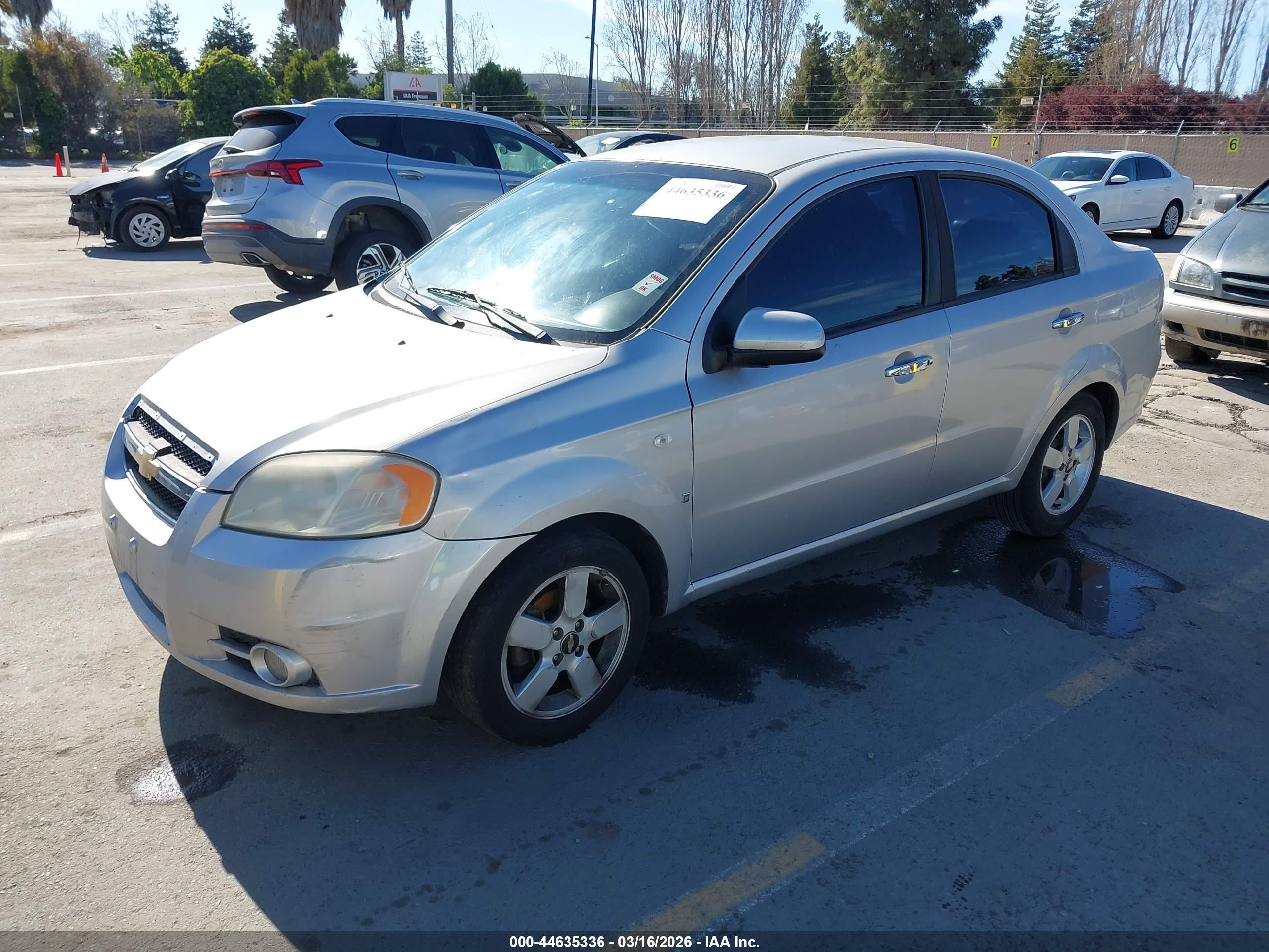 2008 Chevrolet Aveo Lt Silver vin: KL1TG56618B238920
