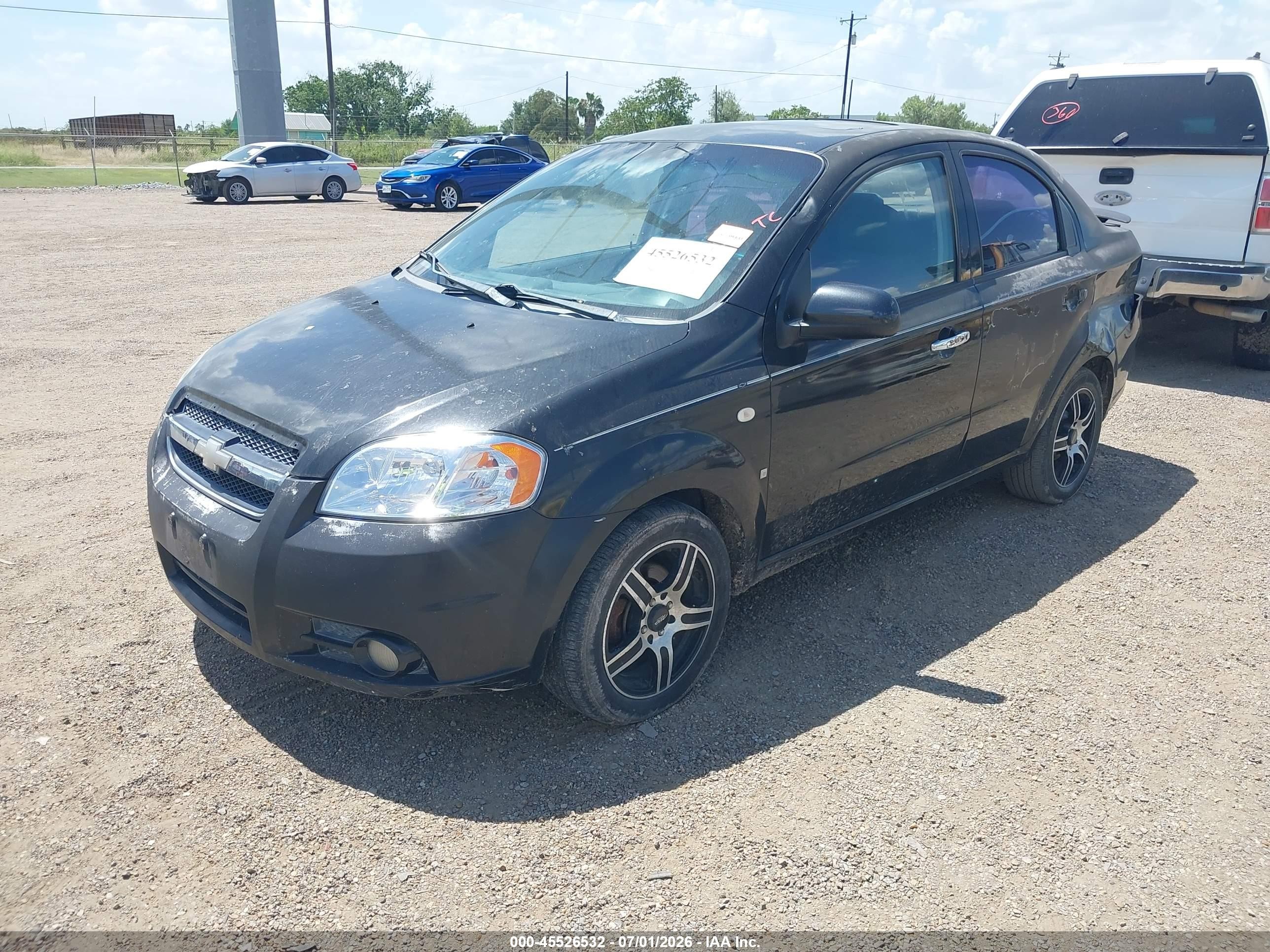 2008 Chevrolet Aveo Lt Black vin: KL1TG56638B017724