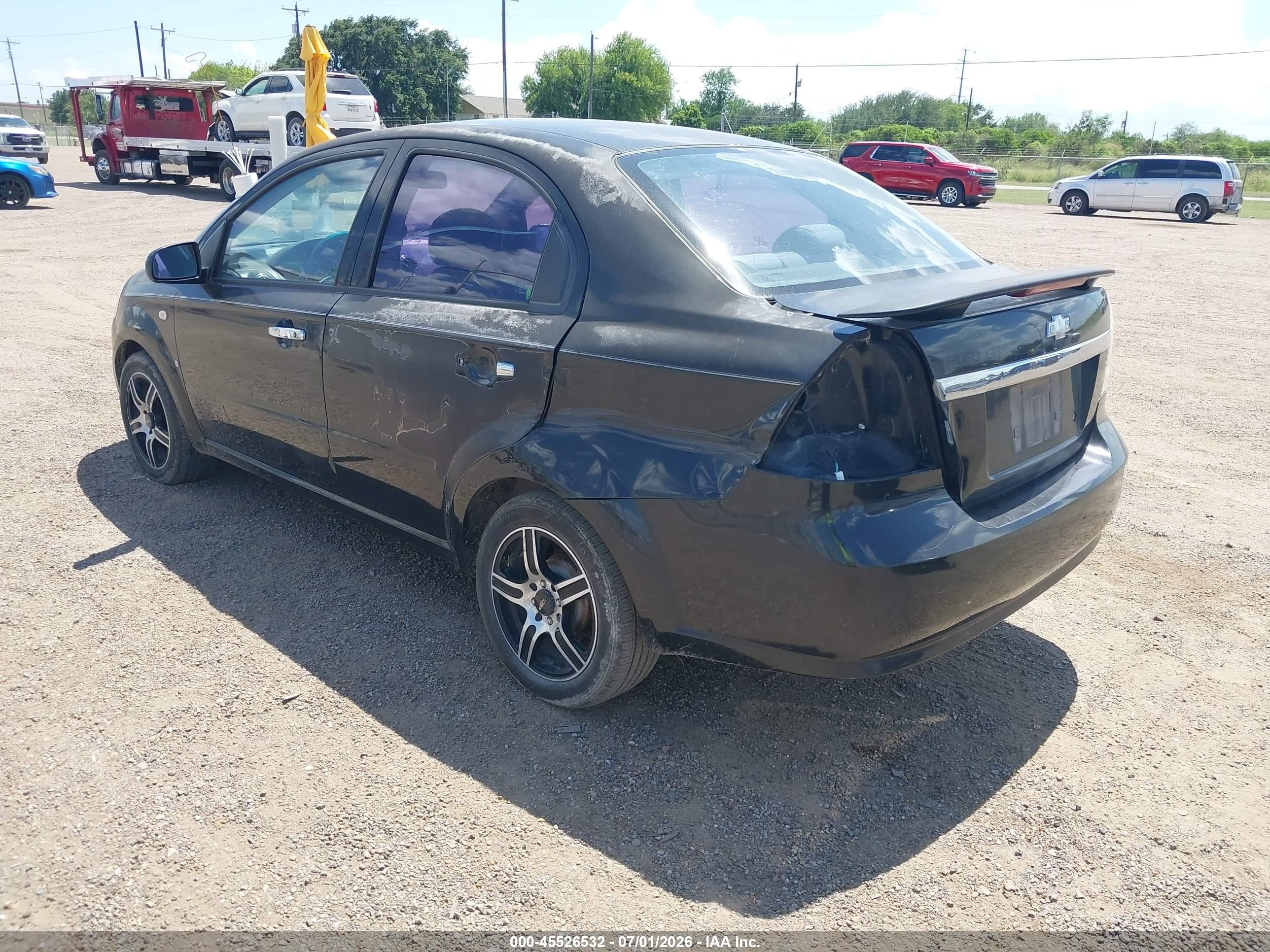 2008 Chevrolet Aveo Lt Black vin: KL1TG56638B017724