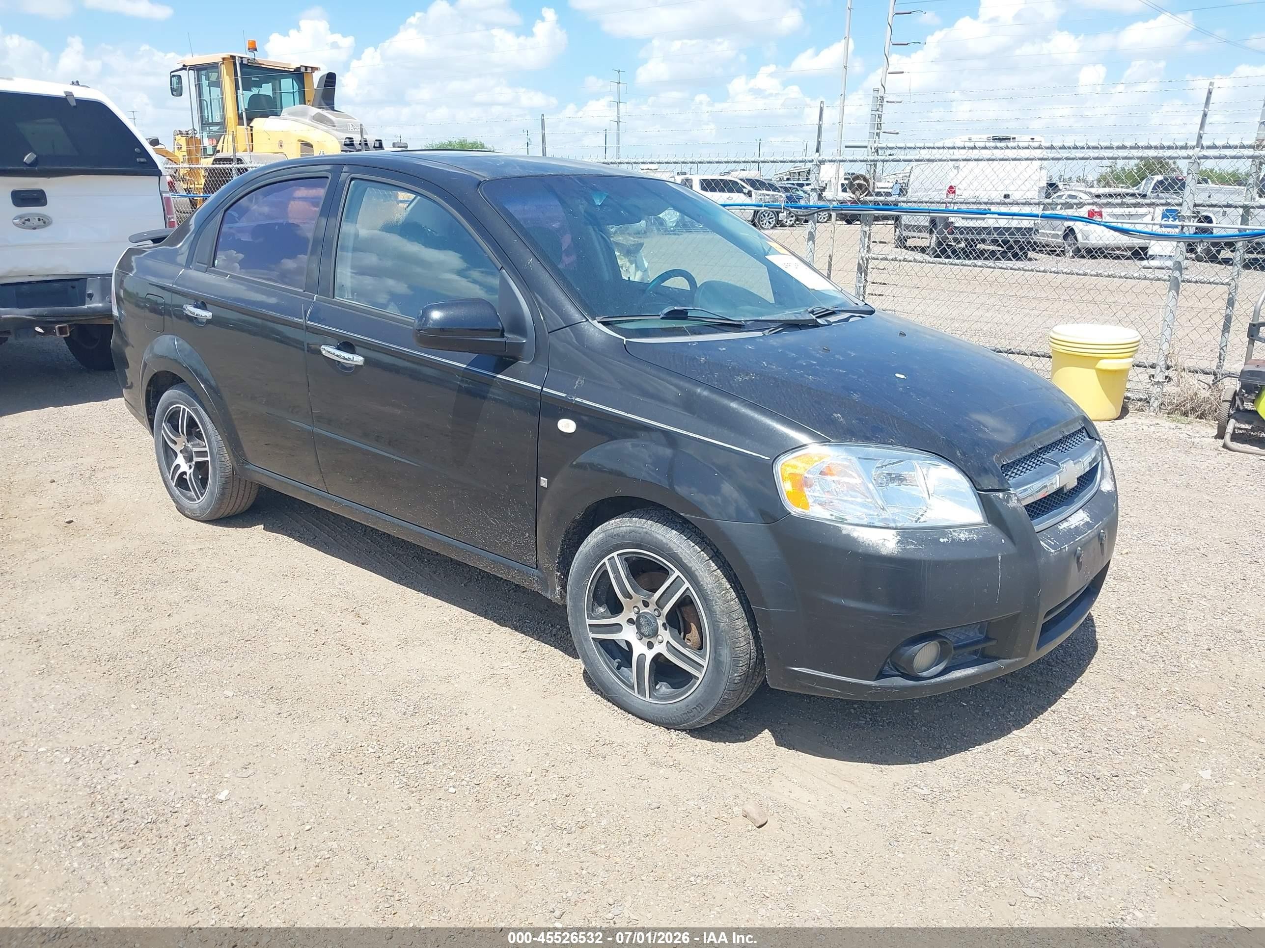 2008 Chevrolet Aveo Lt Black vin: KL1TG56638B017724
