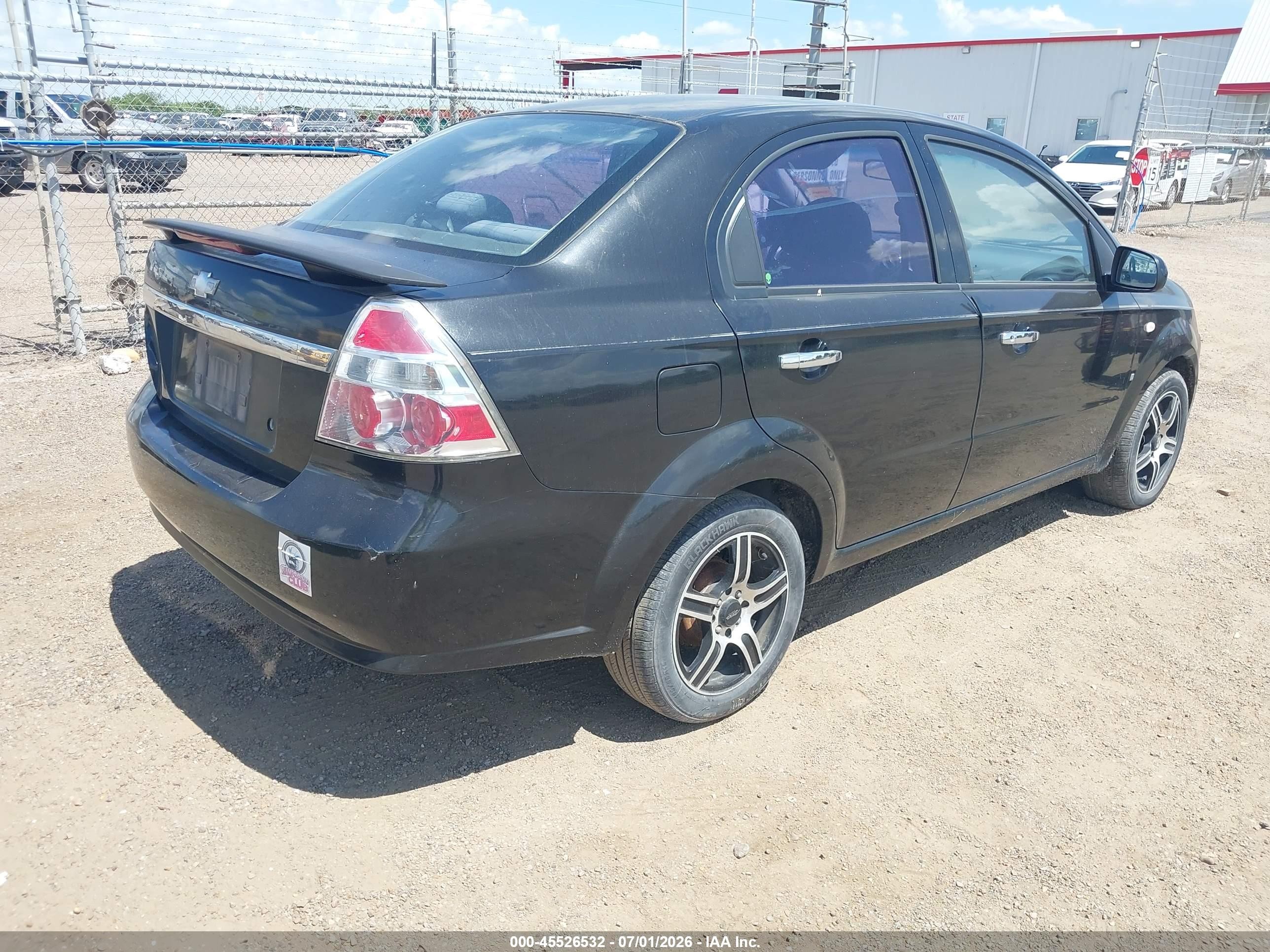 2008 Chevrolet Aveo Lt Black vin: KL1TG56638B017724