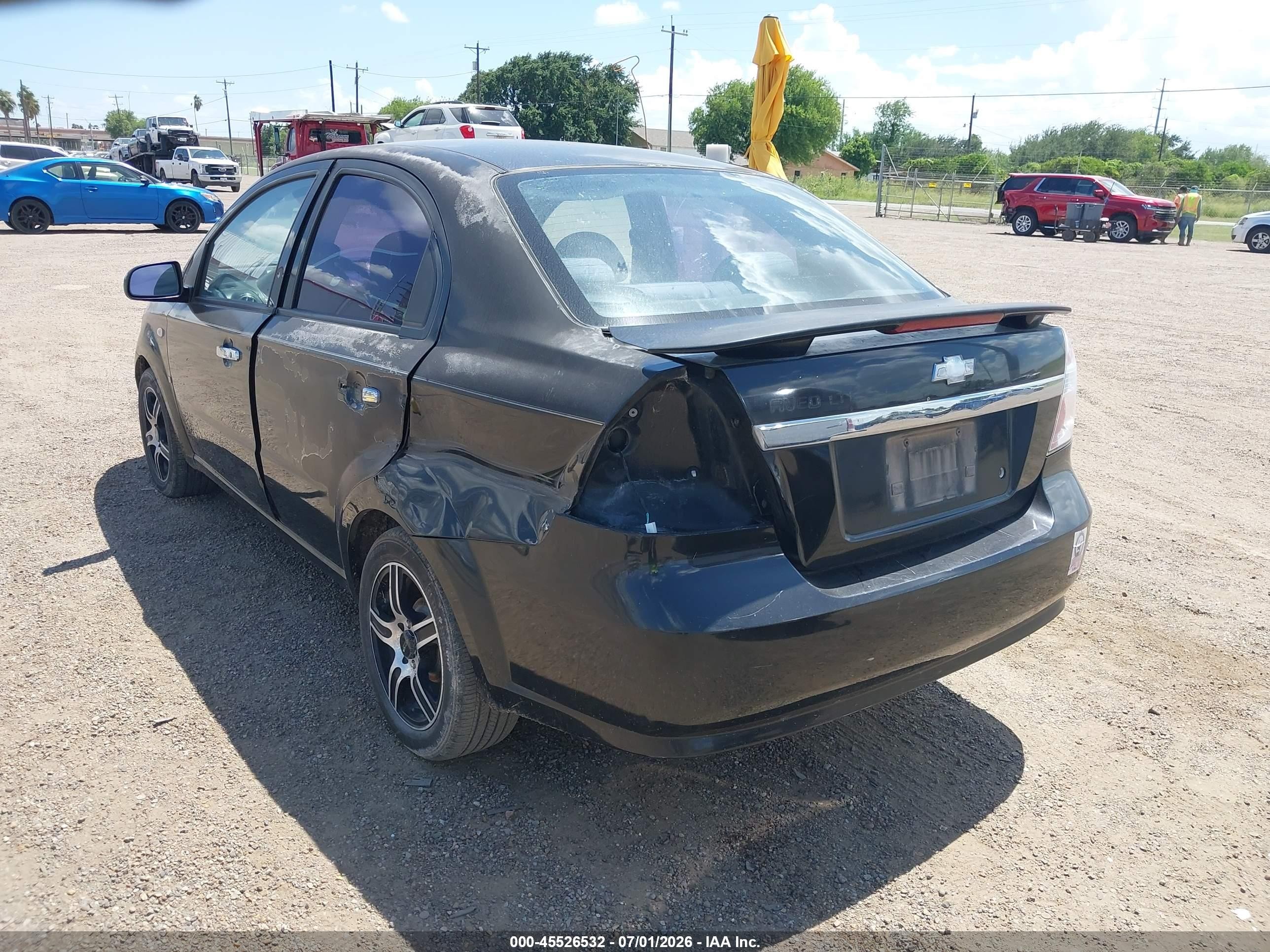 2008 Chevrolet Aveo Lt Black vin: KL1TG56638B017724