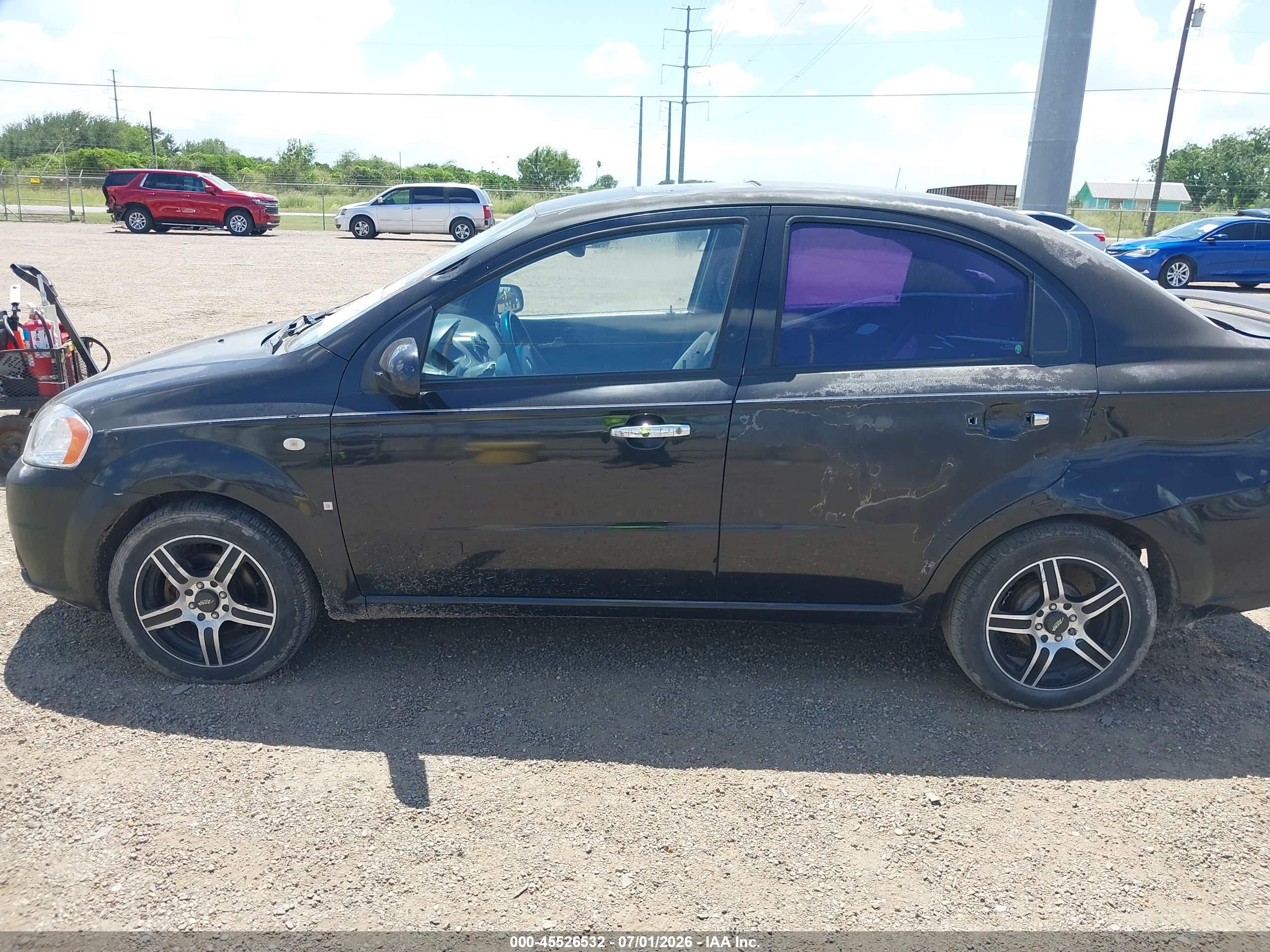 2008 Chevrolet Aveo Lt Black vin: KL1TG56638B017724