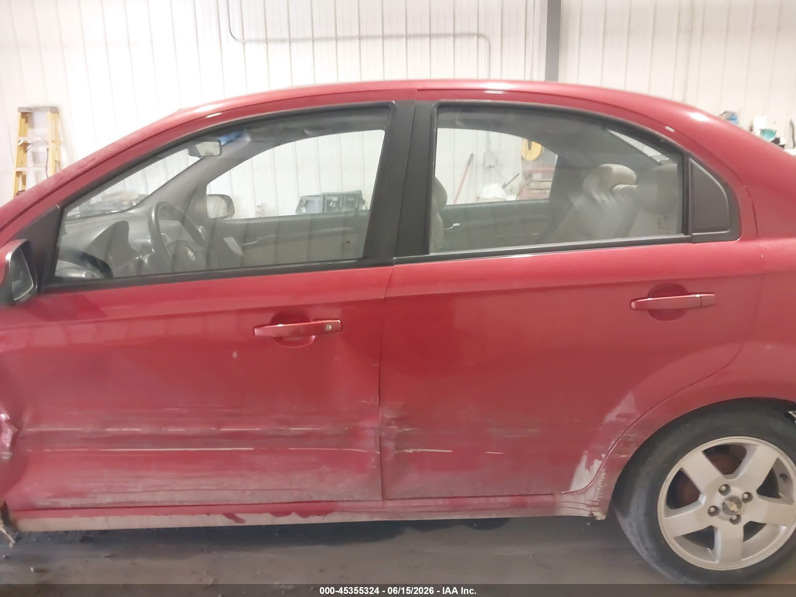 2007 Chevrolet Aveo Lt Red vin: KL1TG56647B137790