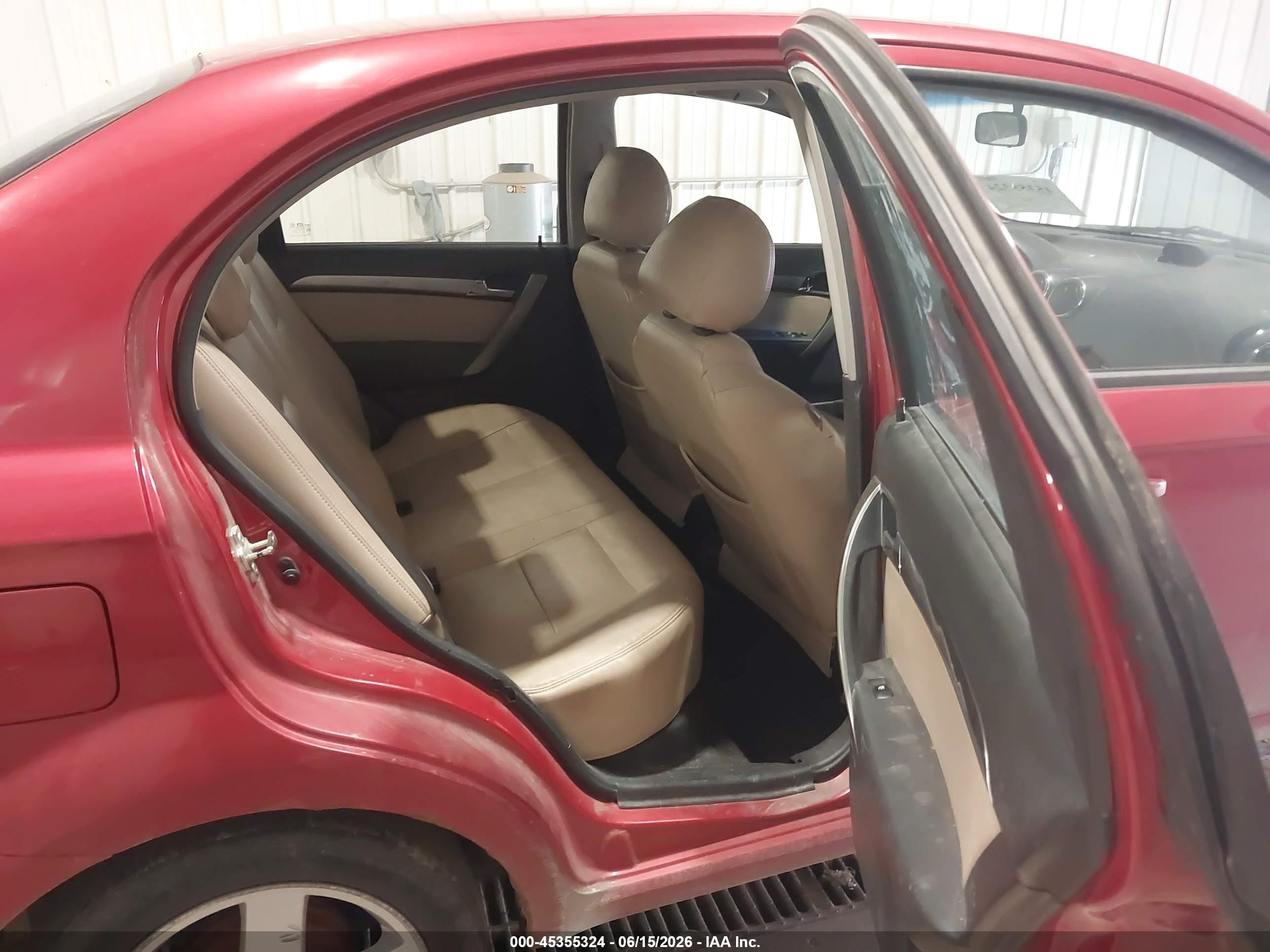 2007 Chevrolet Aveo Lt Red vin: KL1TG56647B137790