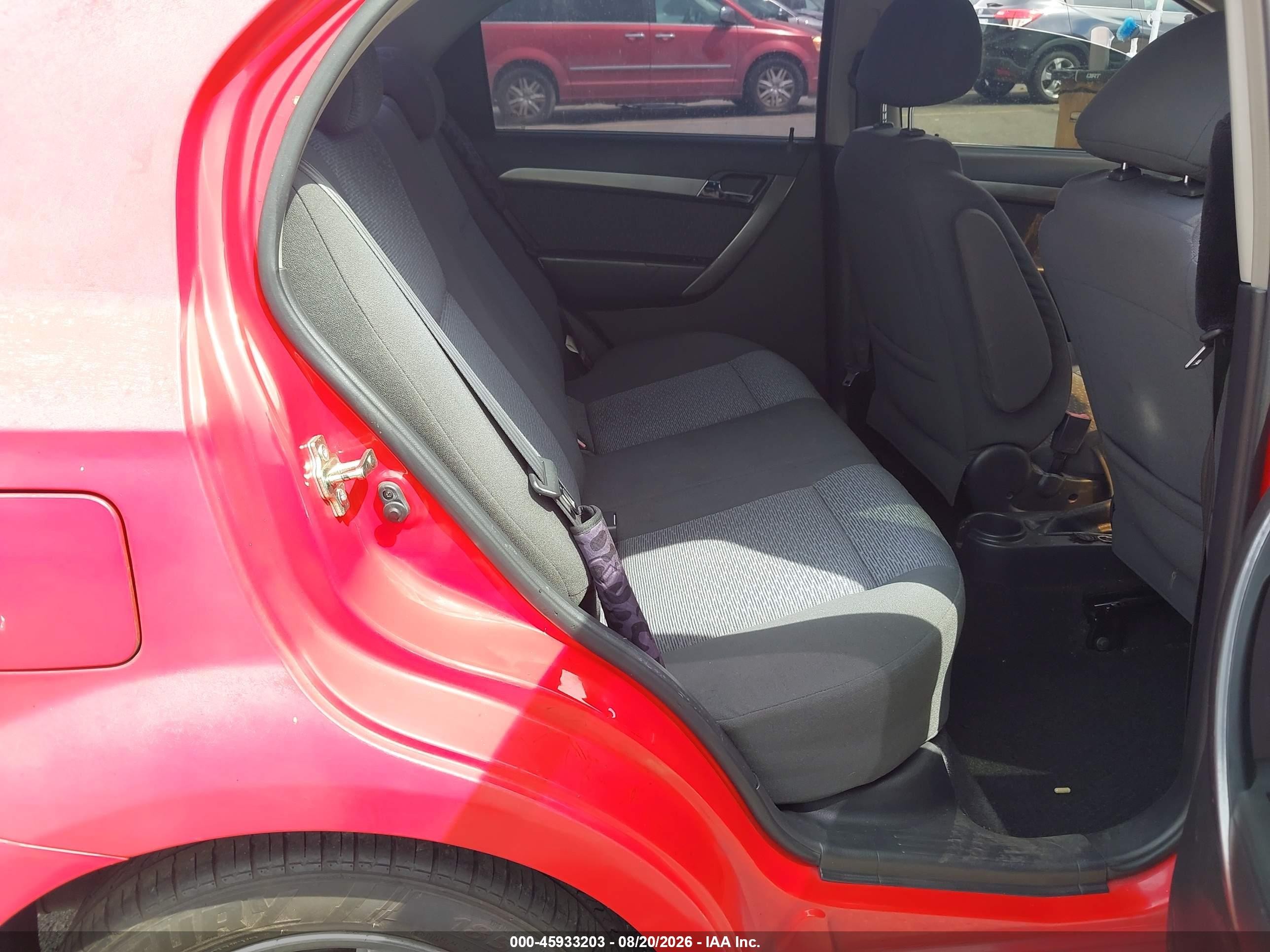 2007 Chevrolet Aveo Lt Red vin: KL1TG56677B144586