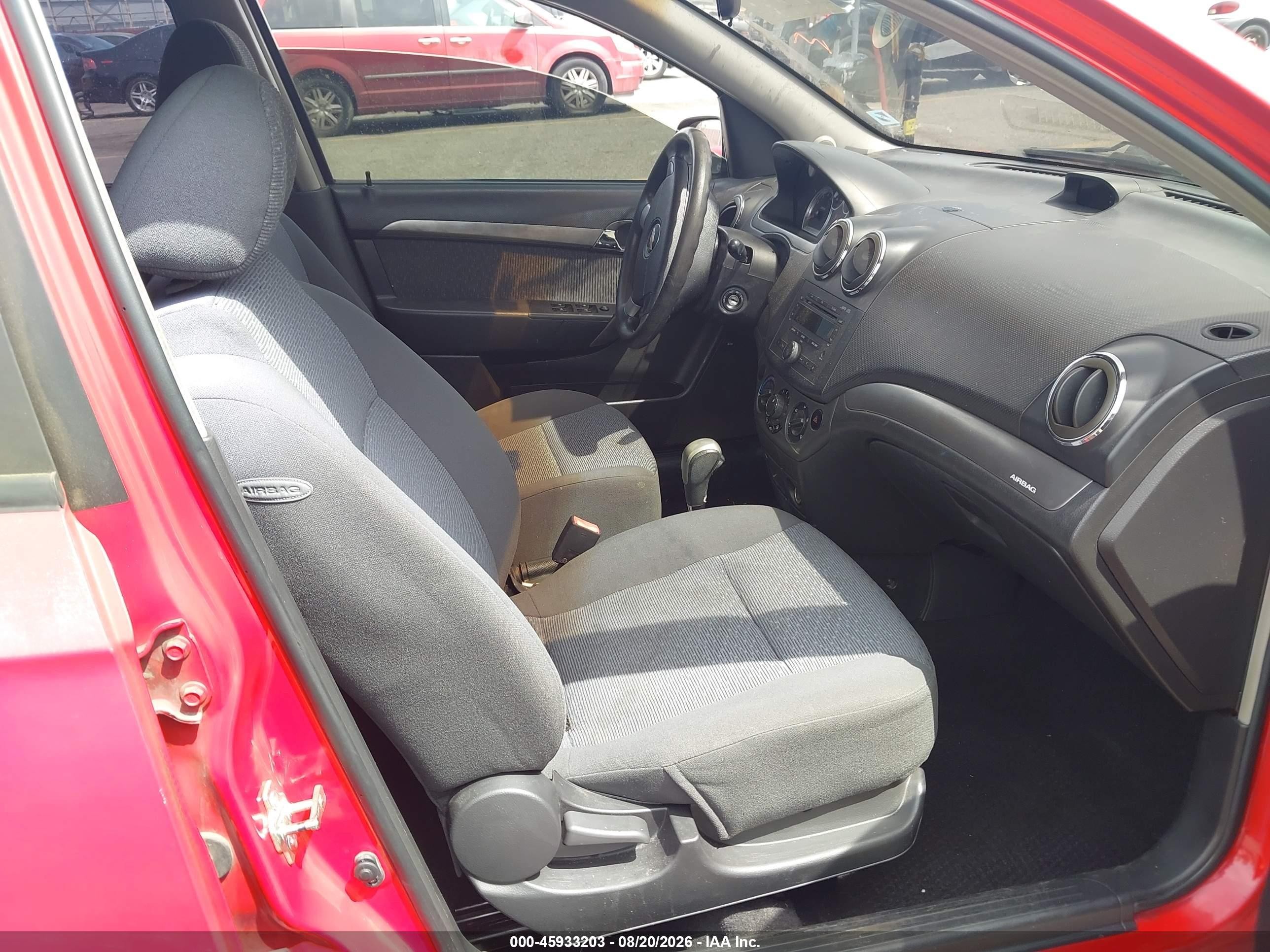 2007 Chevrolet Aveo Lt Red vin: KL1TG56677B144586