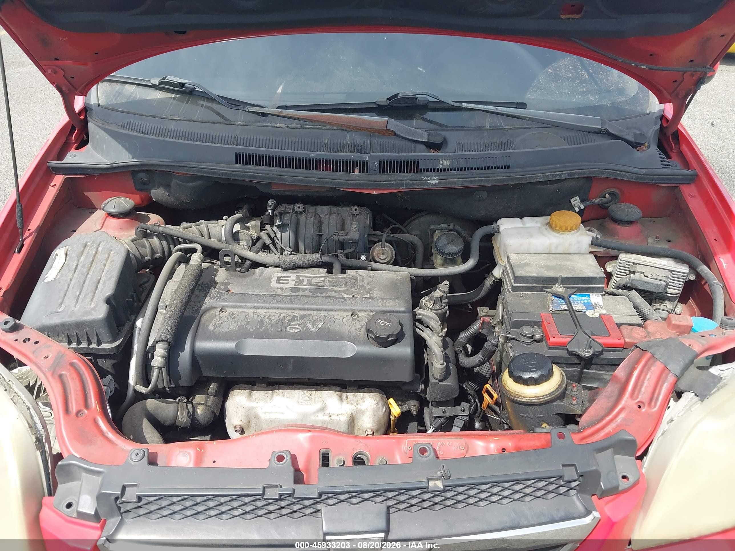 2007 Chevrolet Aveo Lt Red vin: KL1TG56677B144586