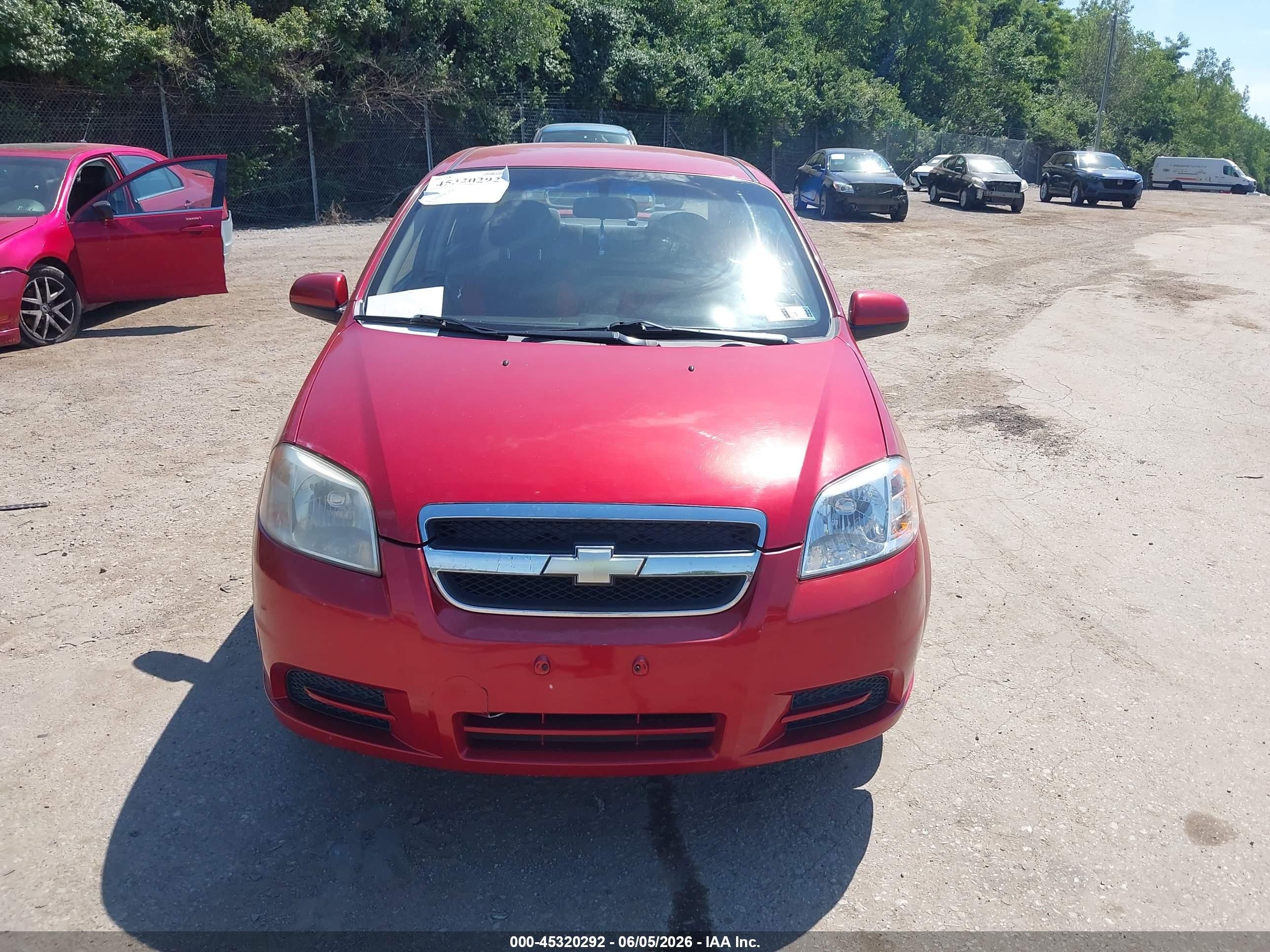 2007 Chevrolet Aveo Lt Red vin: KL1TG56687B126596