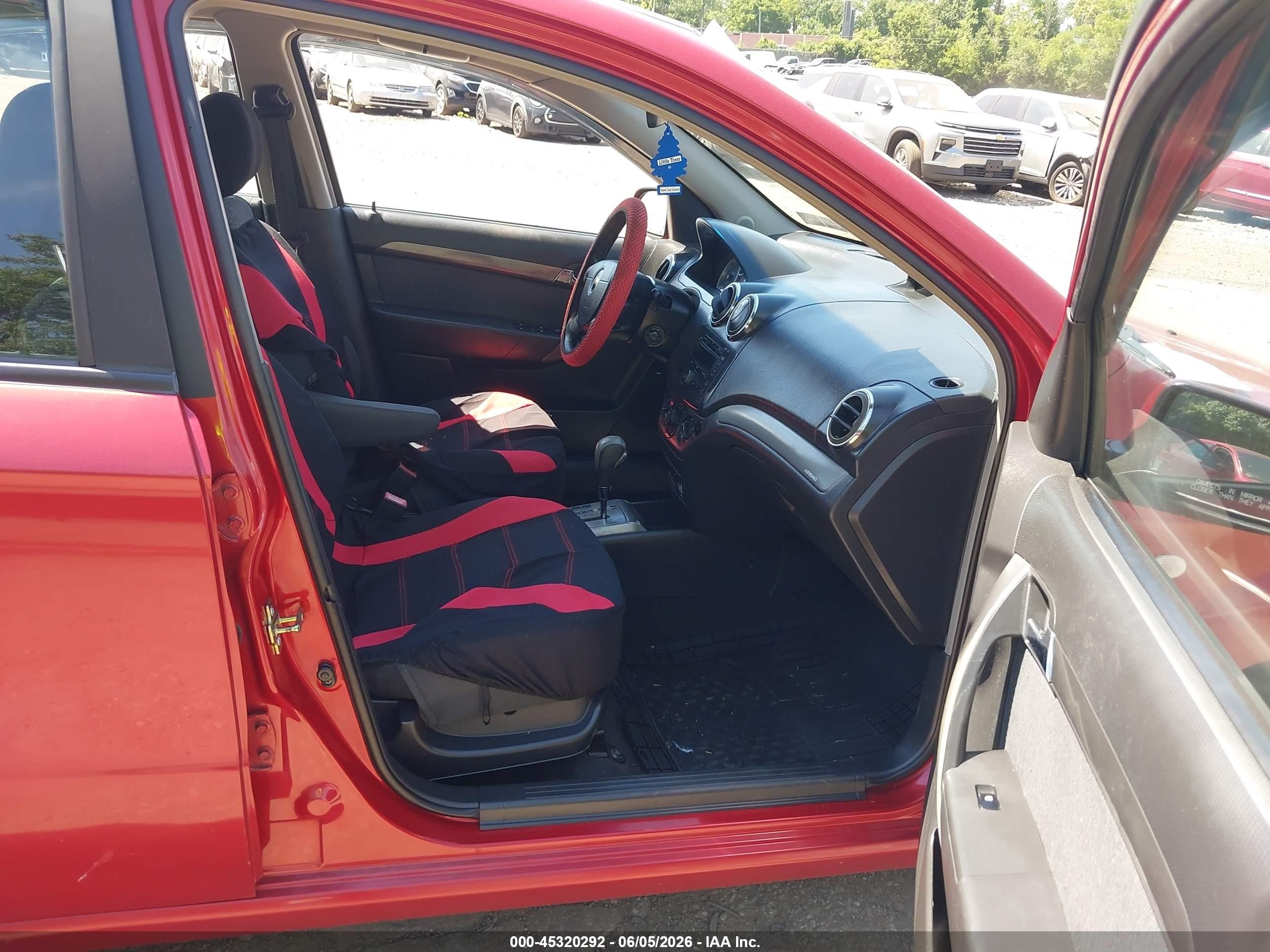 2007 Chevrolet Aveo Lt Red vin: KL1TG56687B126596