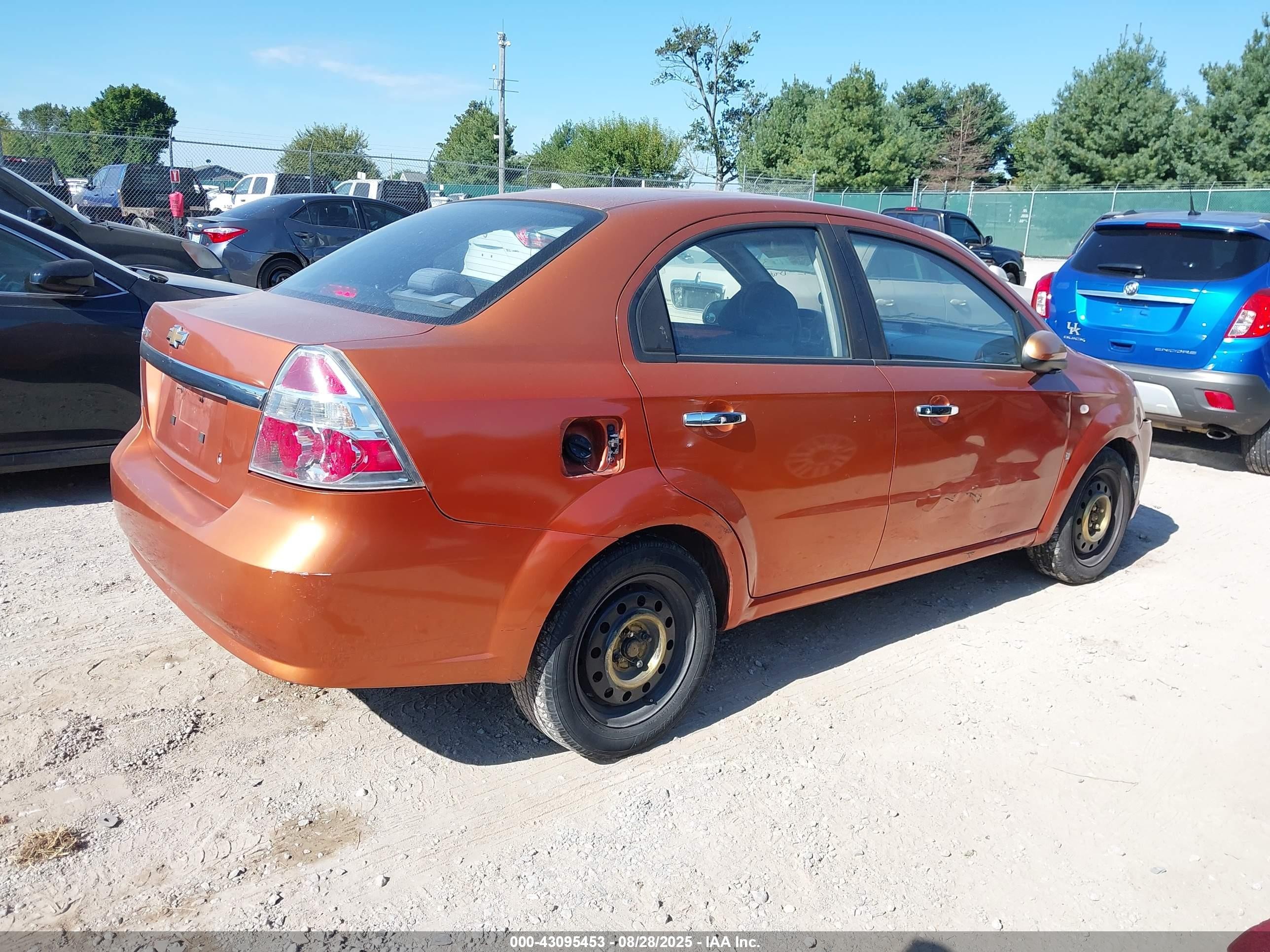2008 Chevrolet Aveo Lt Orange vin: KL1TG56688B082696