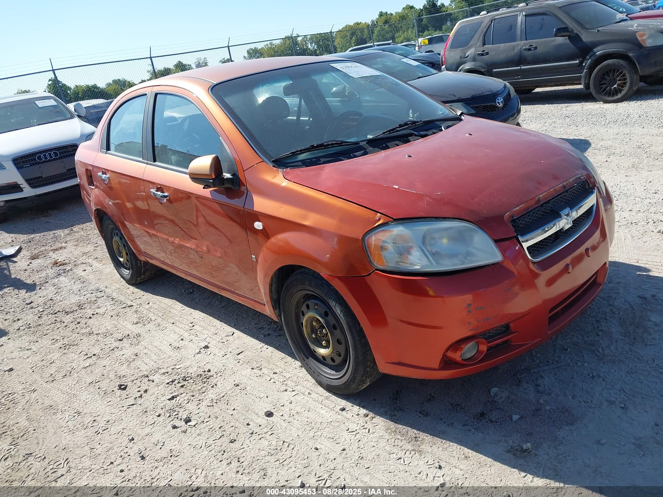 2008 Chevrolet Aveo Lt Orange vin: KL1TG56688B082696
