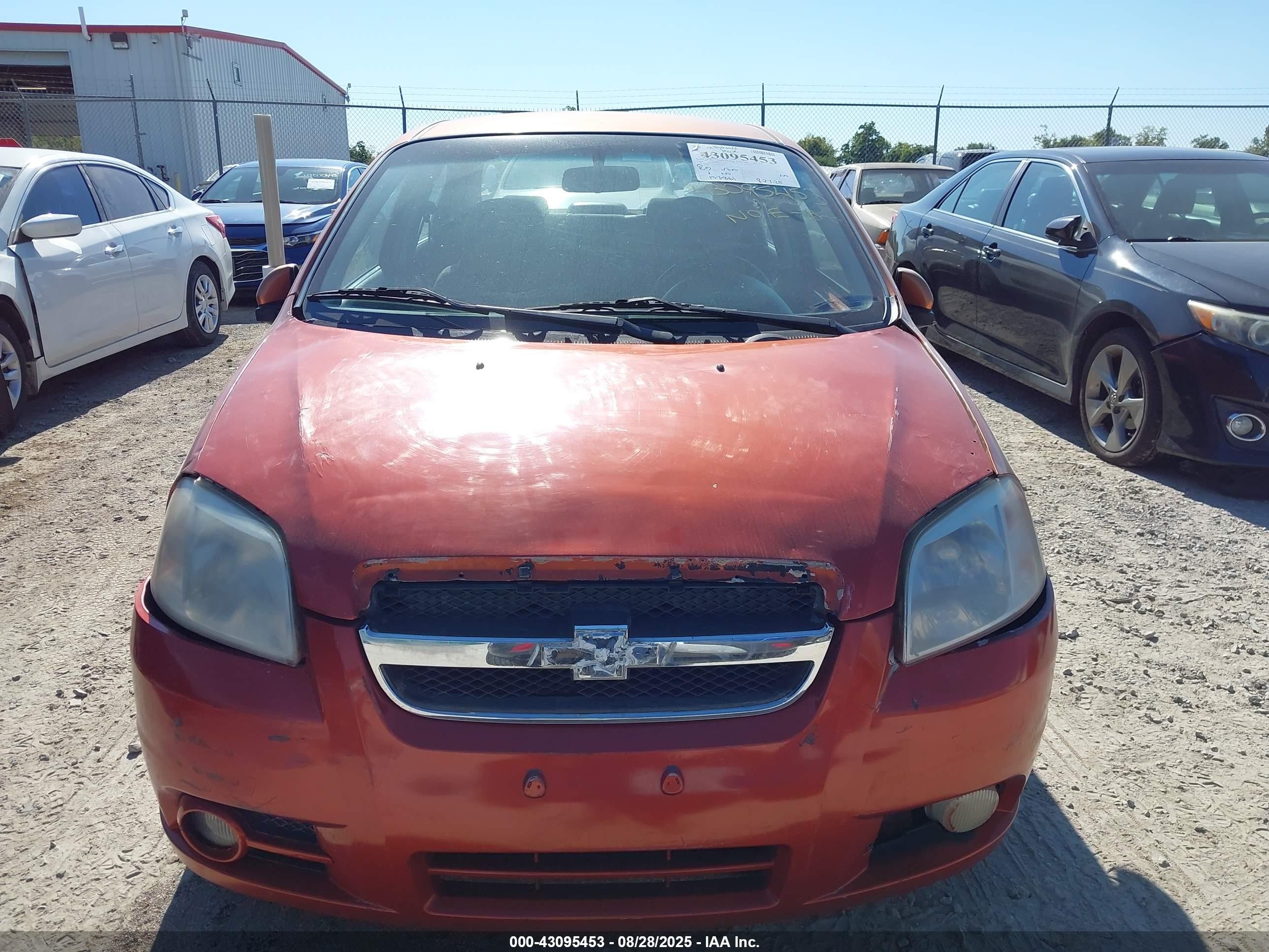 2008 Chevrolet Aveo Lt Orange vin: KL1TG56688B082696