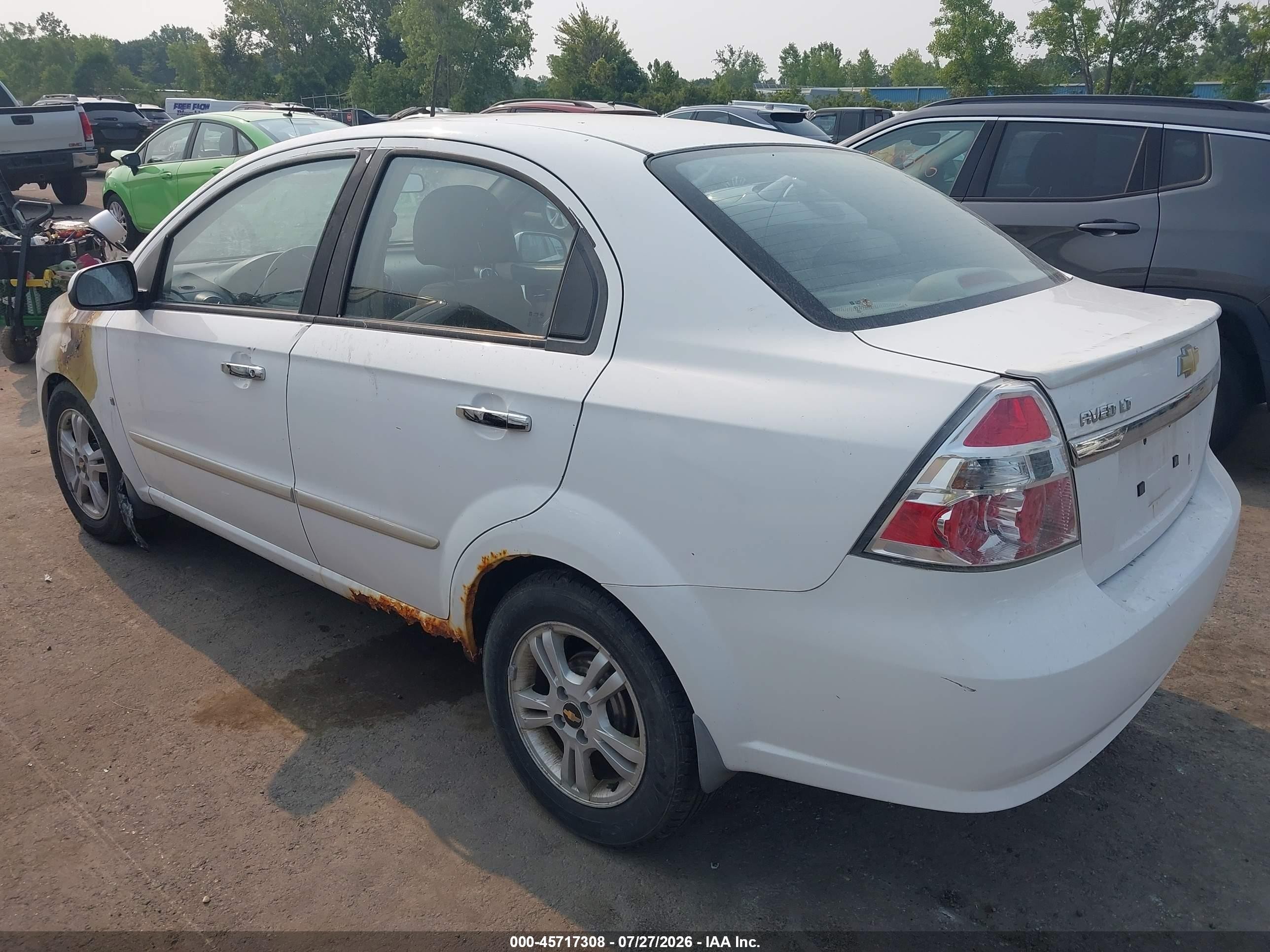 2009 Chevrolet Aveo Lt Белый vin: KL1TG56E39B623405