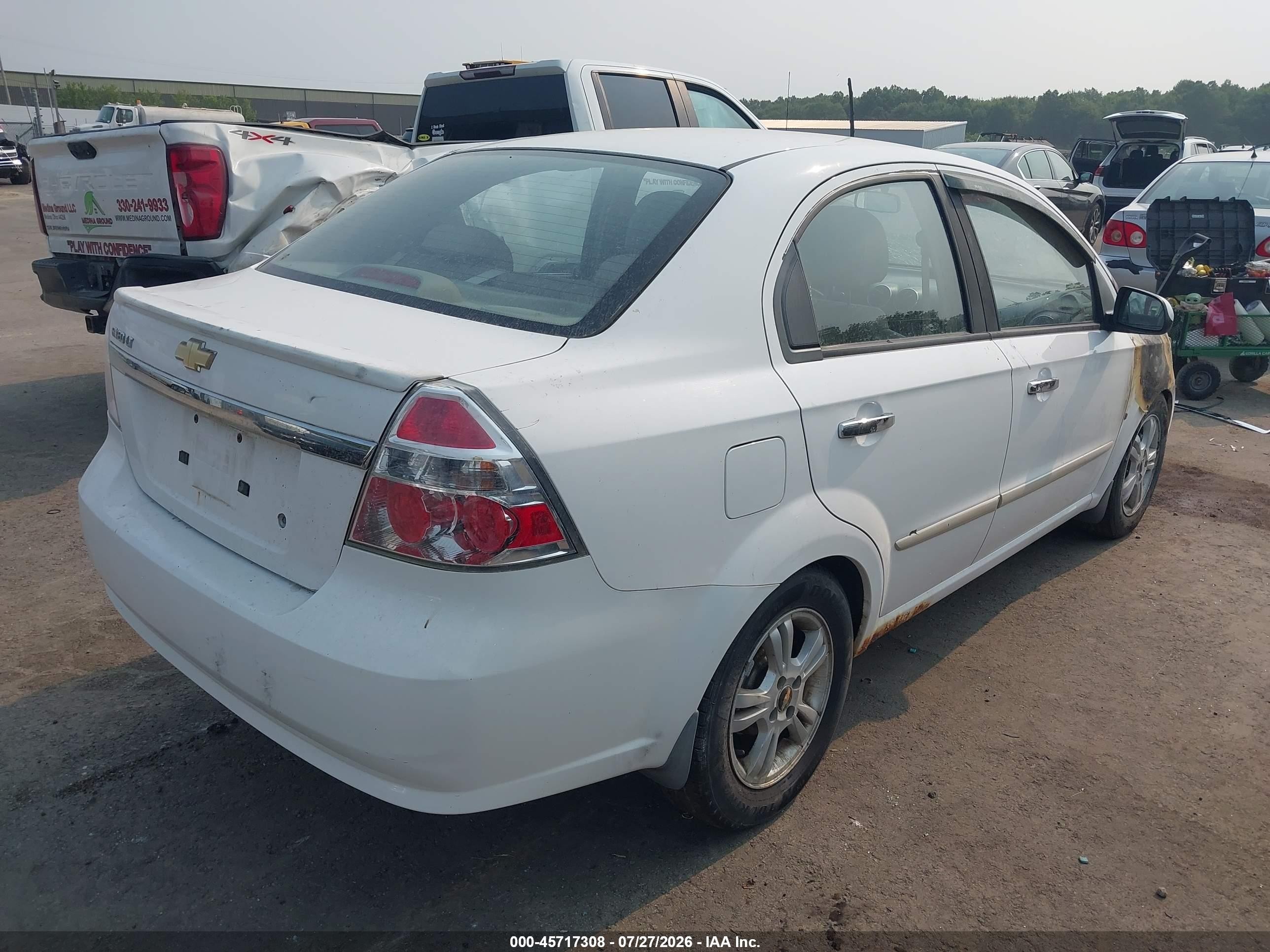 2009 Chevrolet Aveo Lt Белый vin: KL1TG56E39B623405