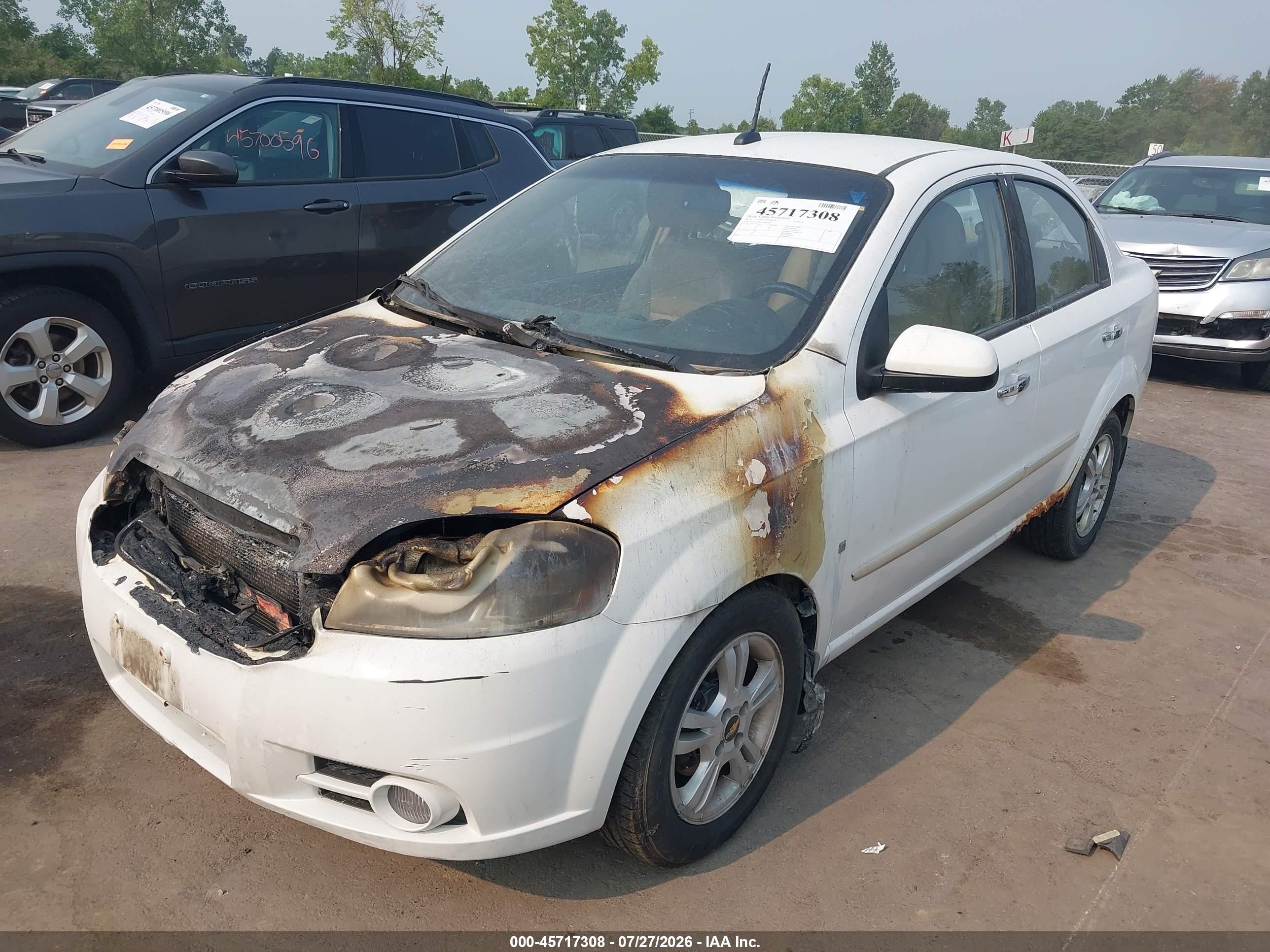 2009 Chevrolet Aveo Lt Белый vin: KL1TG56E39B623405
