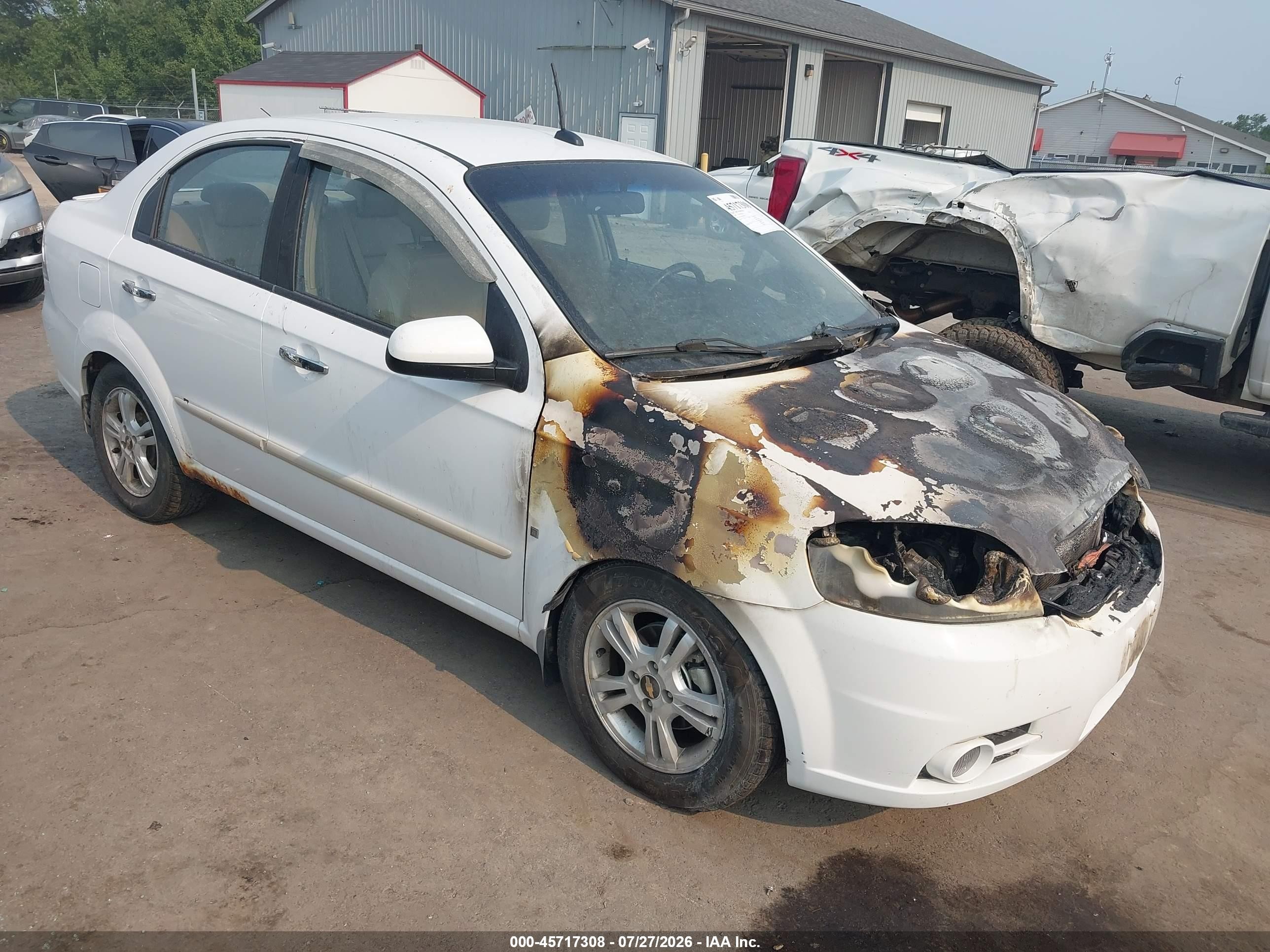 2009 Chevrolet Aveo Lt Белый vin: KL1TG56E39B623405